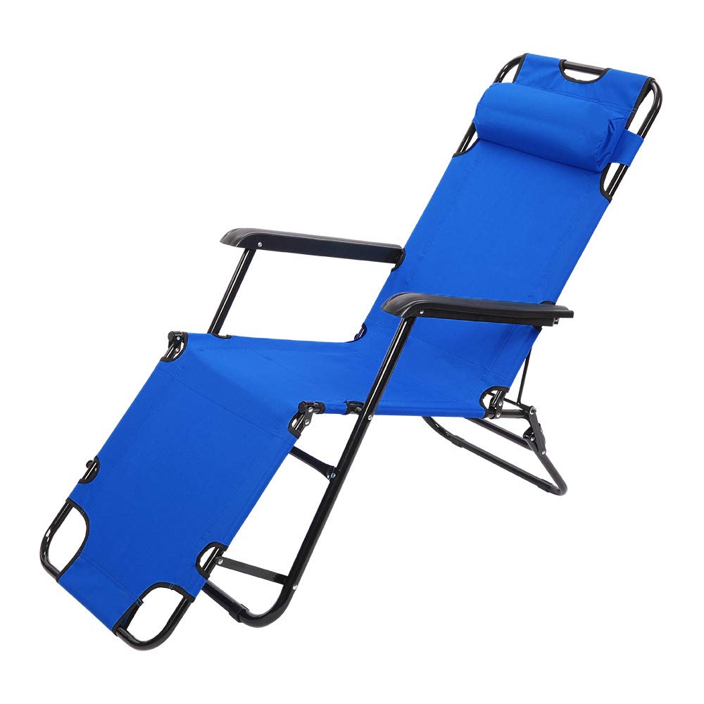 Portable Folding Camping Reclining Chair - Lightweight Outdoor Lounge Chair with Adjustable Backrest for Beach, Patio, Poolside, Lawn & Backyard Relaxation | Perfect for Camping, Picnics & Sunbathing
