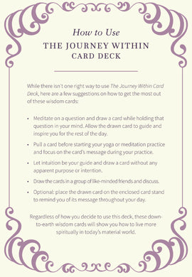 The Journey Within Card Deck - Inspirational Self-Discovery Cards for Meditation, Journaling & Personal Growth | Perfect for Therapy, Mindfulness Practice & Gift Giving