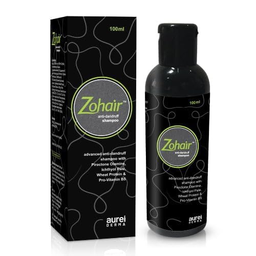 Zohair Anti Dandruff Shampoo for Men & Women - 100ml - Clinically Proven Formula for Scalp Care & Itch Relief - Perfect for Daily Use & Sensitive Scalp