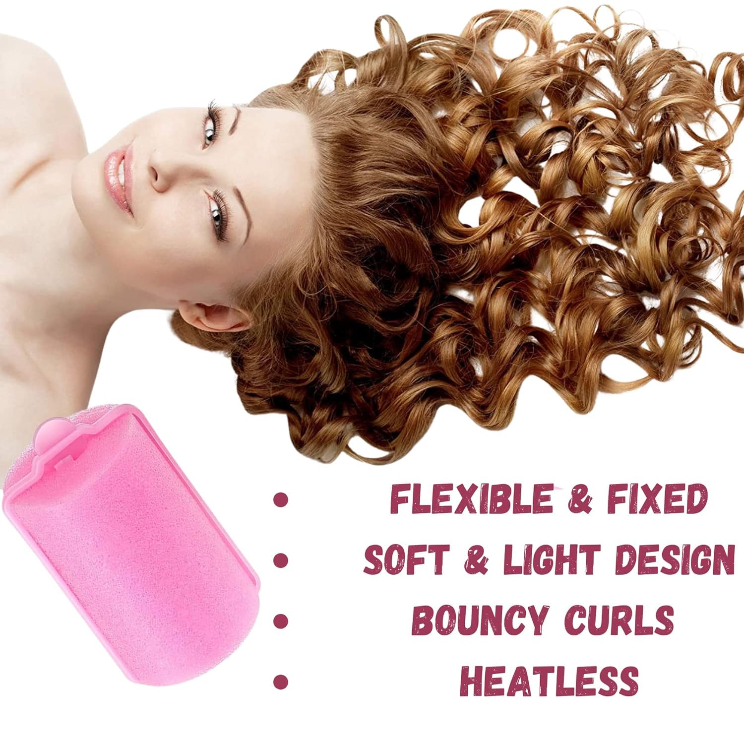 SIYAA 12-Piece Foam Sponge Roller Set | Heatless Hair Curler for Overnight Curls | No-Heat Hair Styler & Waver Tool | Perfect for Natural Waves, Bedtime Styling & Damage-Free Curling