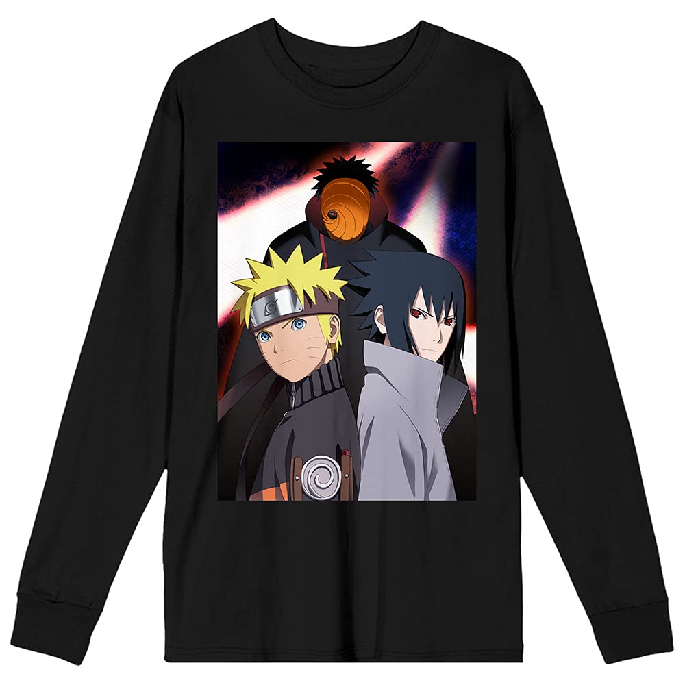 Naruto Uzumaki, Sasuke Uchiha & Tobi Anime Long Sleeve T-Shirt - Stylish Manga Cosplay & Casual Wear for Anime Fans