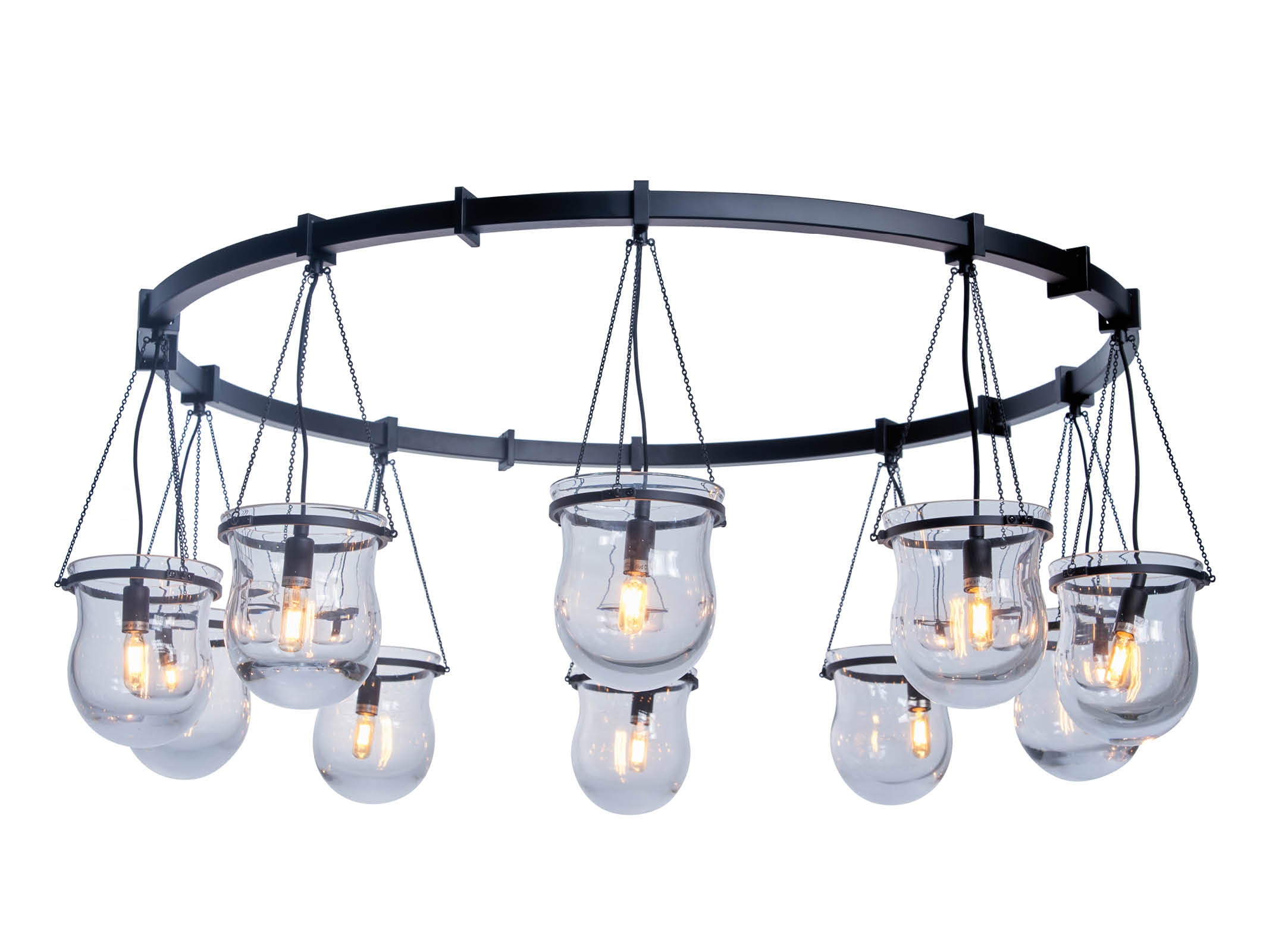Elegant Noor Chandelier - Modern Crystal Ceiling Light Fixture for Dining Room, Living Room & Bedroom Decor
