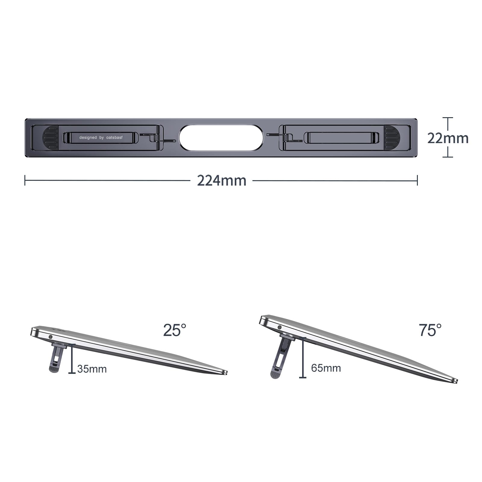 Adjustable Laptop Stand for Desk - 4 Height Ergonomic Laptop Riser with Keyboard Tray | Compatible with MacBook Pro/Air, Dell, HP & 10-15.6