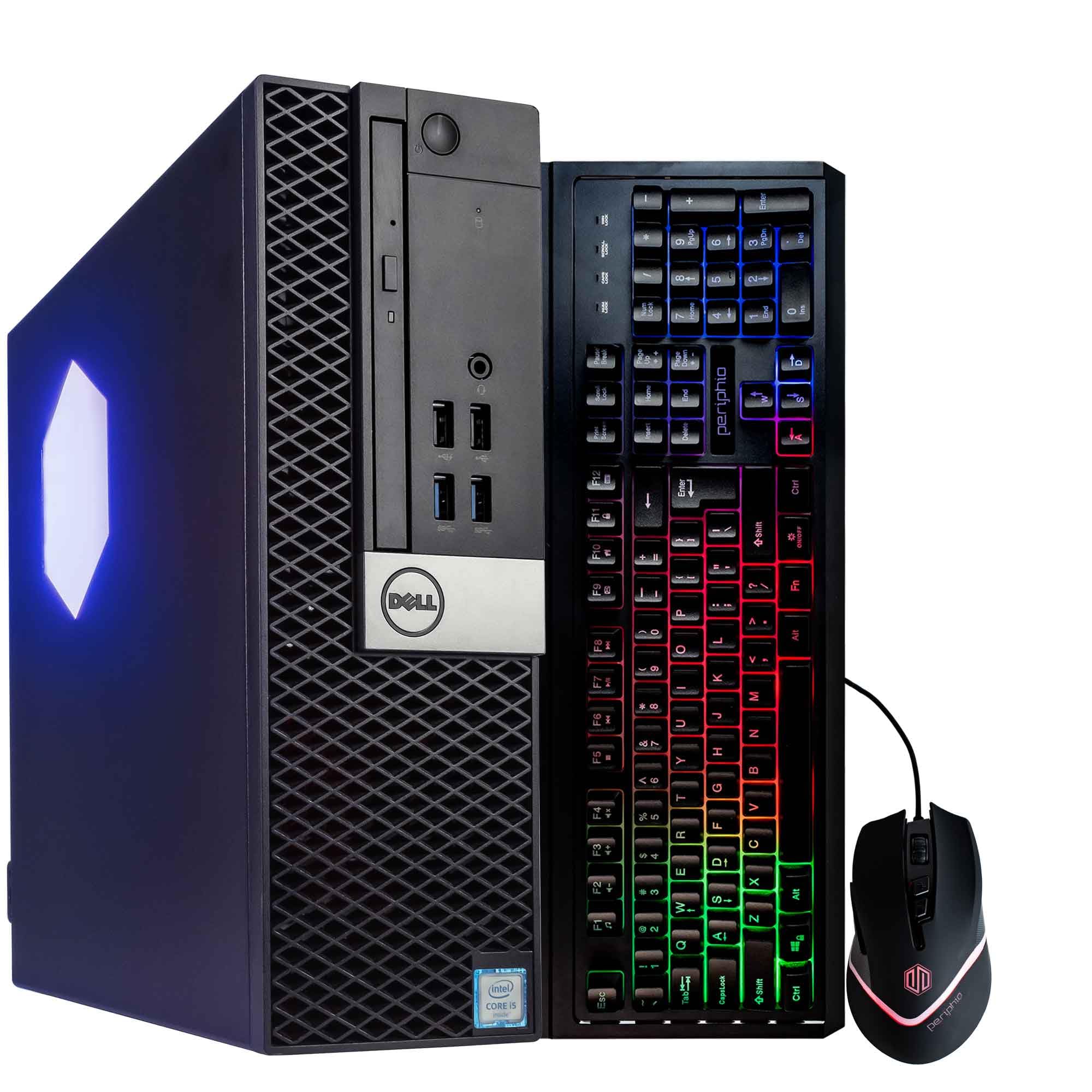 Refurbished Dell Optiplex 5050 RGB Gaming Desktop PC - Intel Core i7 Quad-Core 3.4GHz, 16GB DDR4 RAM, 500GB NVMe SSD, Windows 10 Pro - Perfect for Home Office, Business Workstation & Light Gaming (Black)