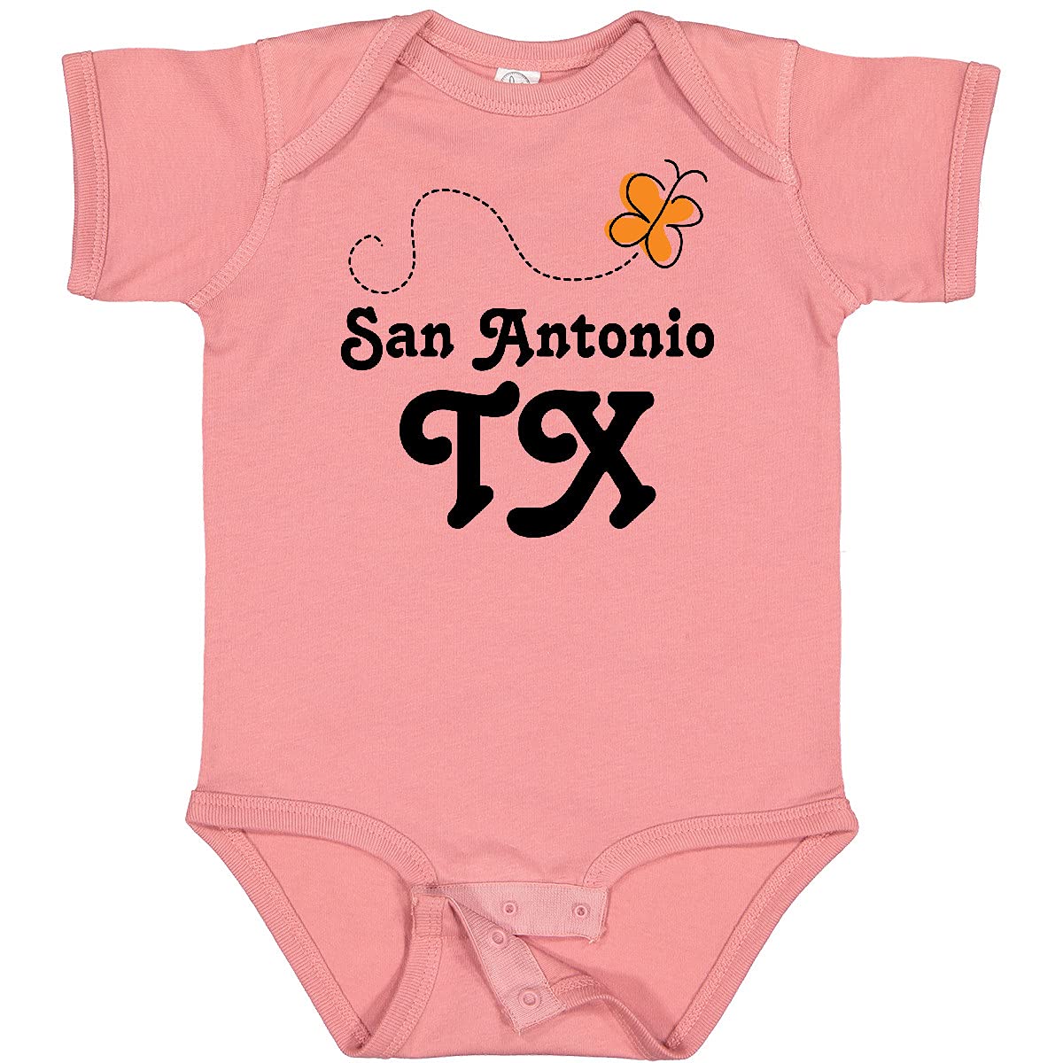 Inktastic San Antonio Texas Butterfly Baby Bodysuit - Cute Butterfly Print Onesie for Infants & Newborns - Perfect for Family Outings, Photo Shoots & Special Occasions