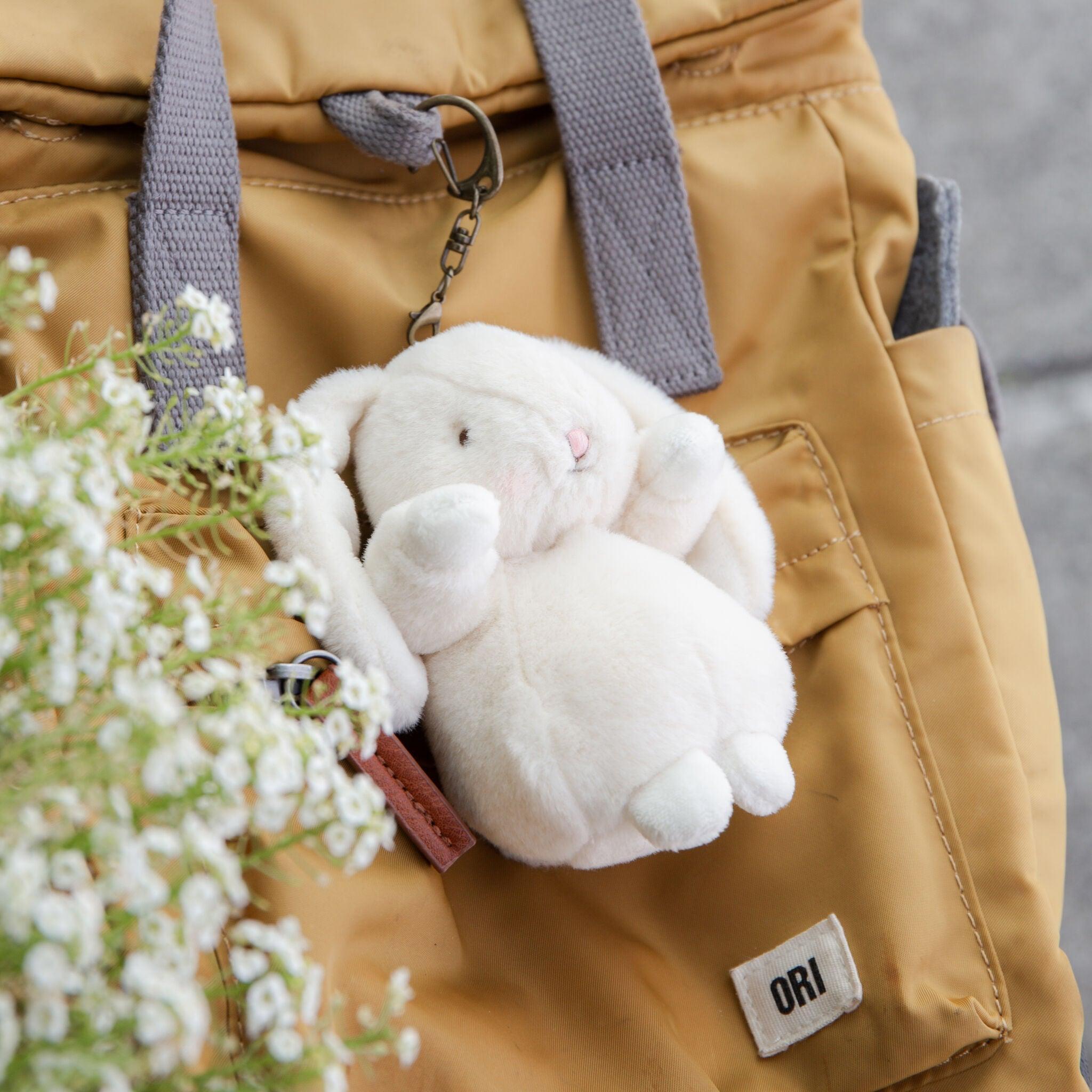 Cute Bunny Bag Charm - Adorable Nibble Bunny Keychain for Bags & Backpacks - Perfect for School, Travel & Everyday Use