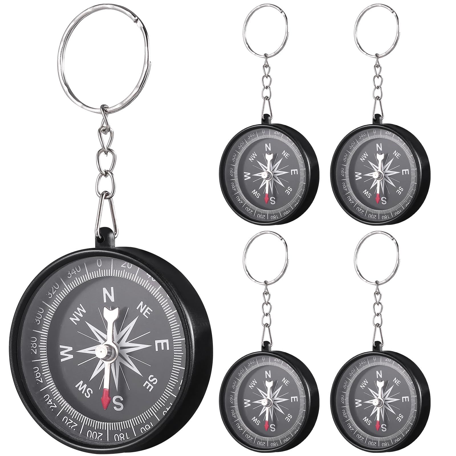 **Toyvian 12PCS Mini Survival Compass Keychain - Waterproof Metal Hiking Compass for Outdoor Camping, Hiking, Backpacking & Emergency Kits - Perfect for Kids, Party Favors & Survival Gear**