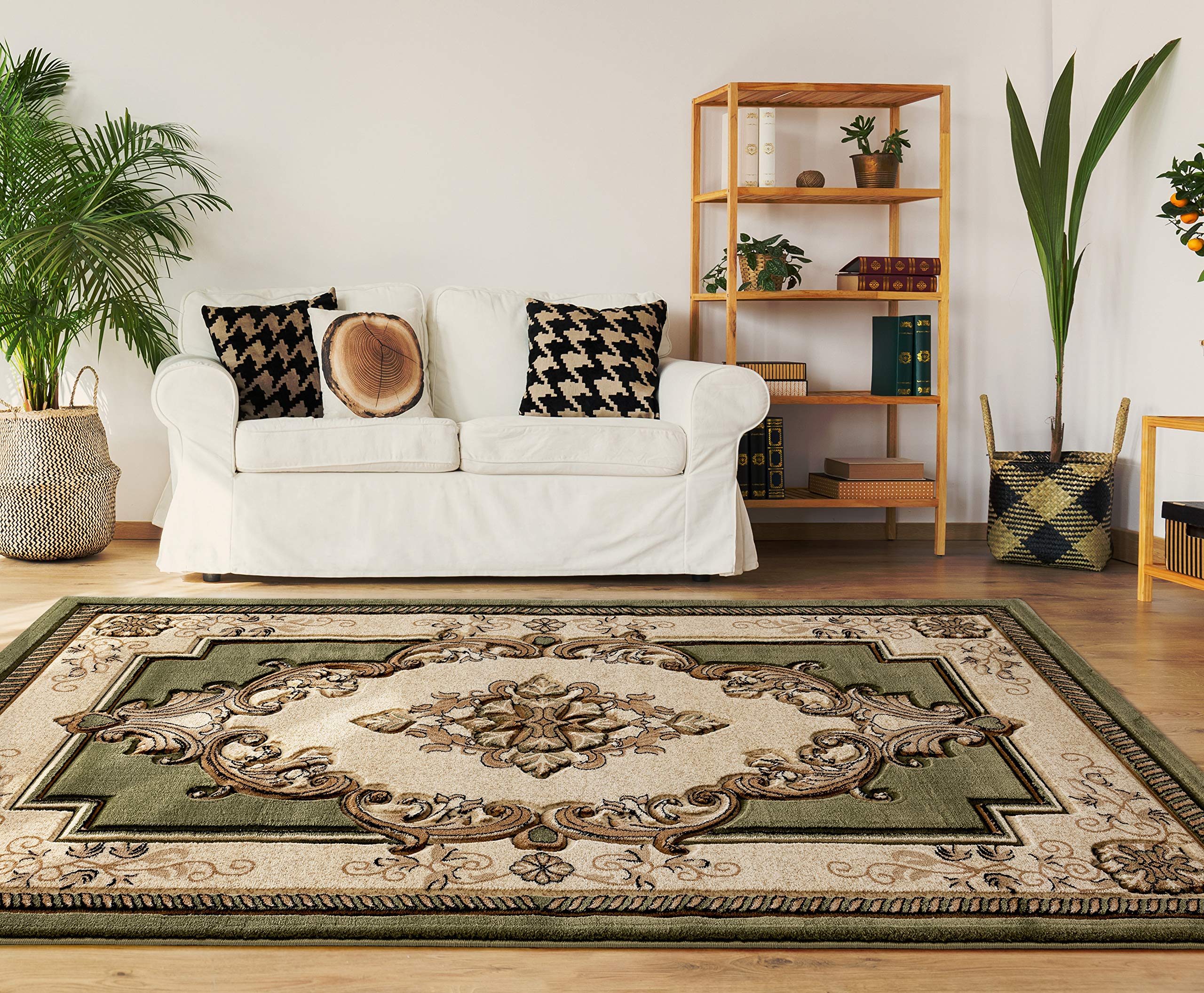 United Weavers of America Bristol Fallon Green Round Rug 7'10
