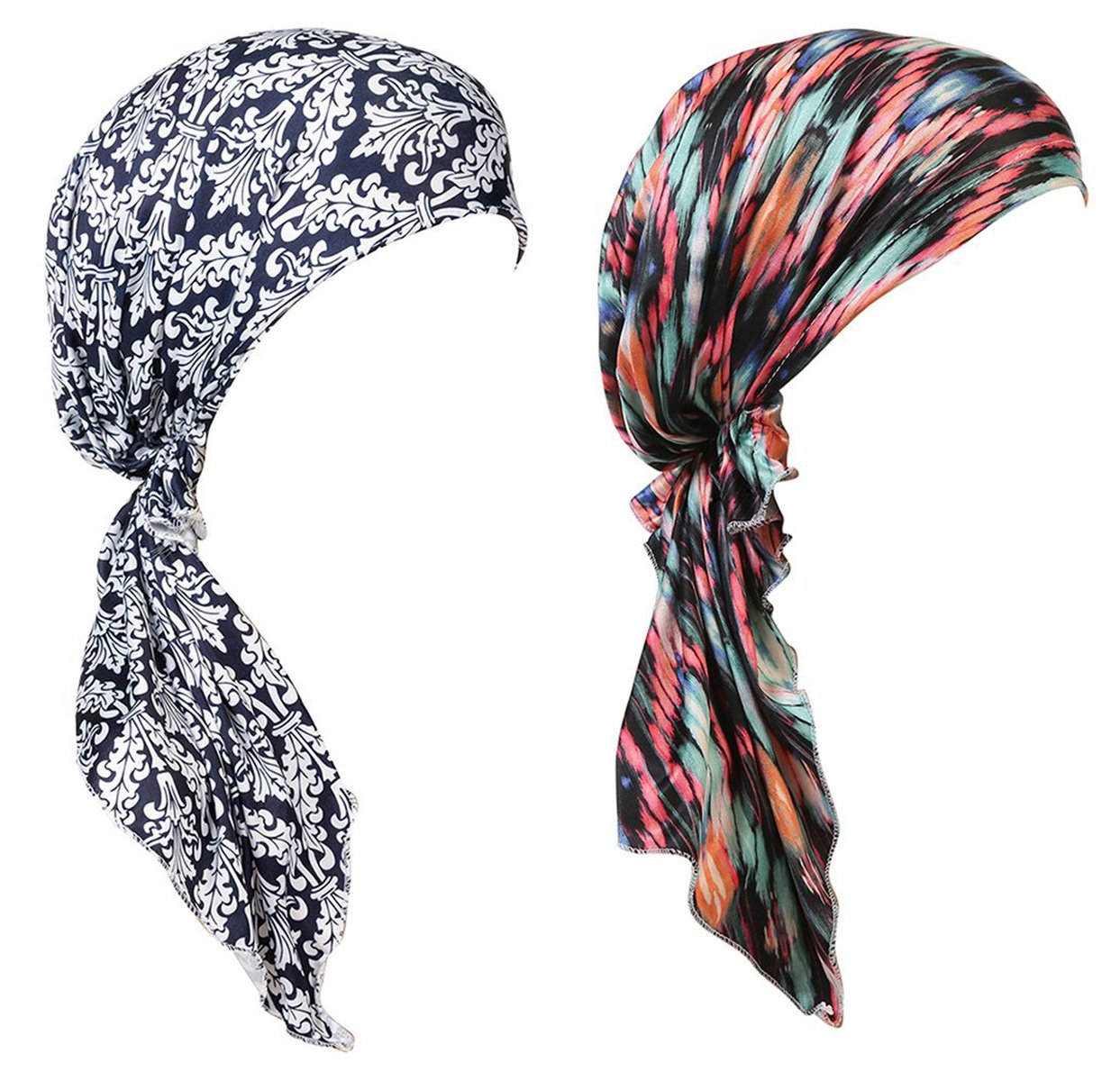 Lightweight Silky Summer Chemo Scarf - Soft Ruffle Beanie Cap for Women with Cancer - Perfect for Chemotherapy, Head Covering & Everyday Comfort