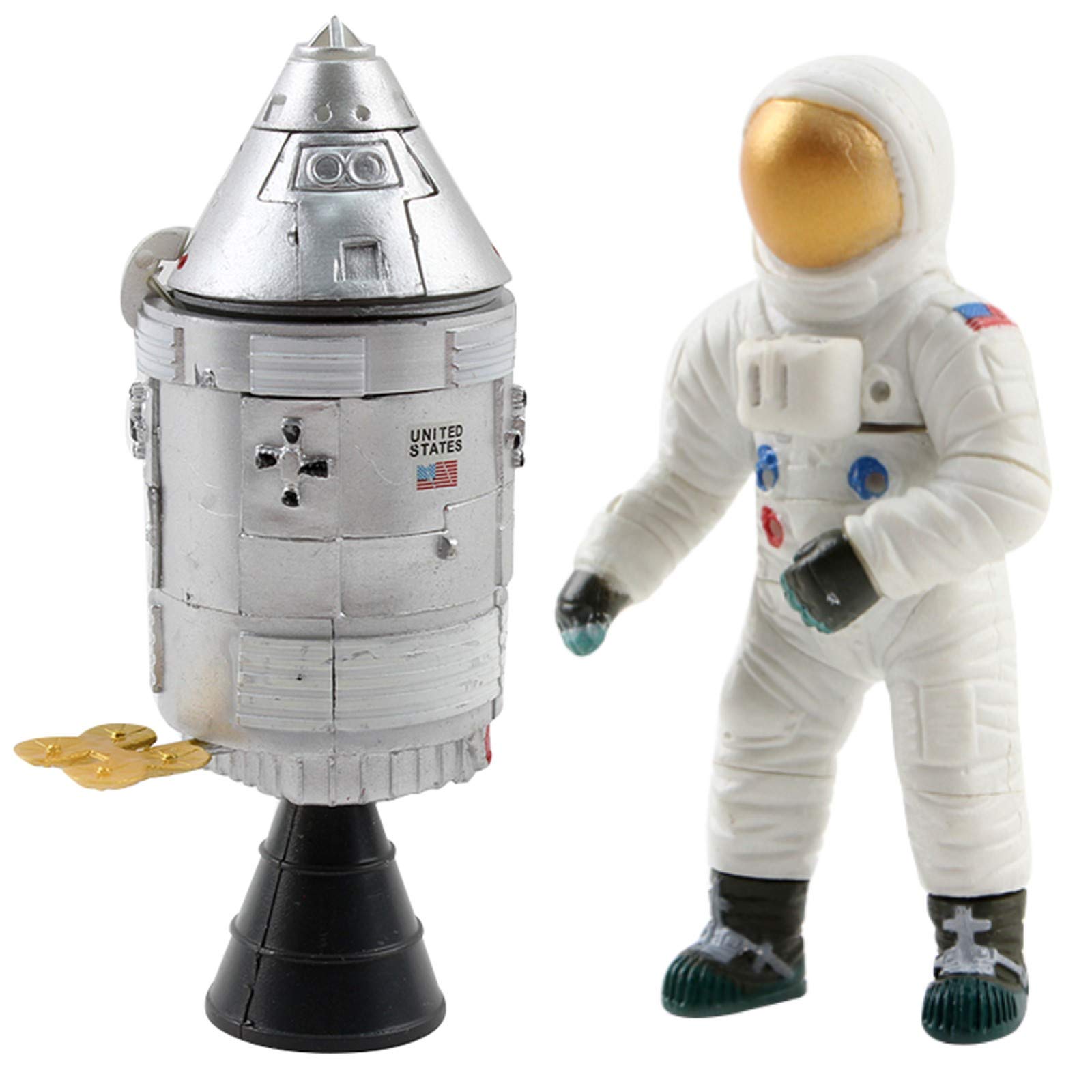 Vokodo Space Toys Station Building Kit - 4 Moon Capsules, Astronaut Rocket & Lunar Lander - STEM Educational 3D Puzzle for Kids - NASA Inspired Science Exploration Toy - Perfect Gift for Boys & Girls - Birthday, Christmas, Easter & STEM Learning Activities