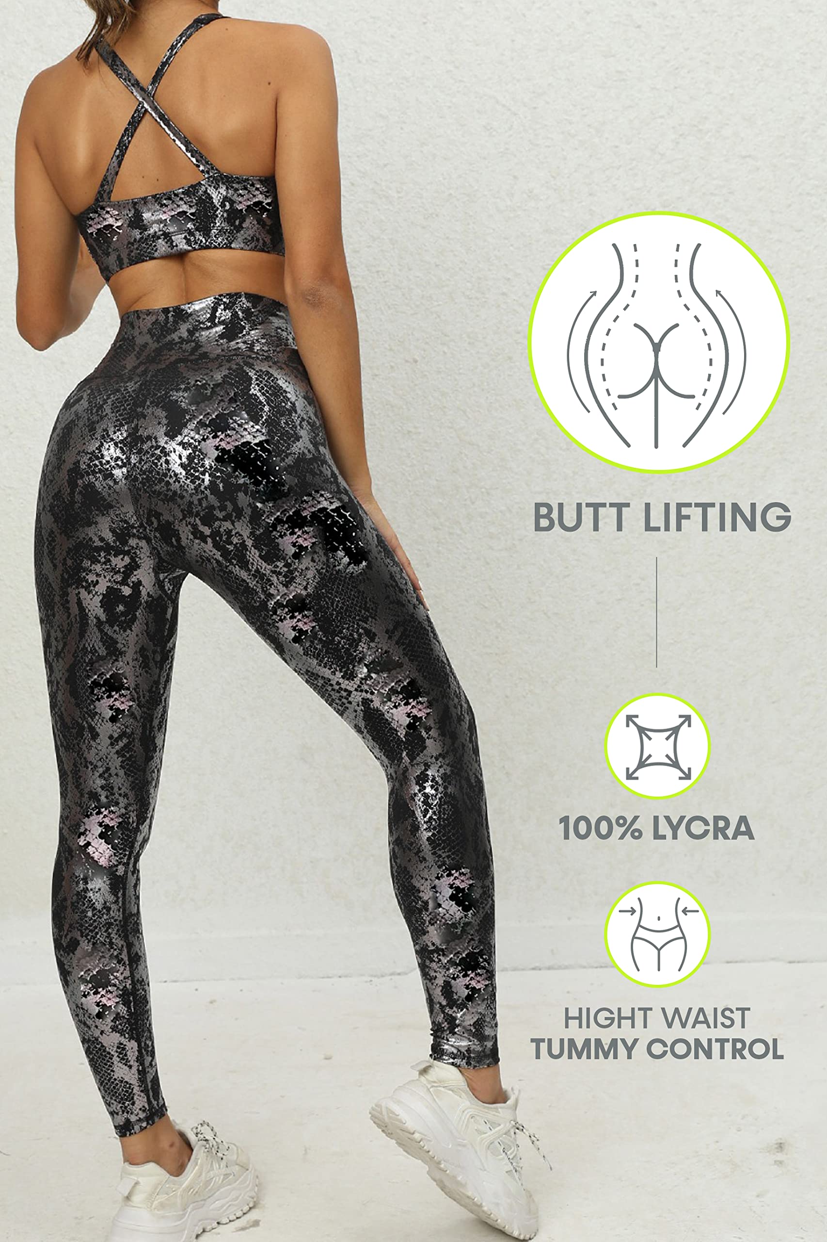 Women's 2-Piece Workout Set - Seamless Yoga Sports Bra & High-Waist Leggings for Gym, Running & Fitness | Comfortable Activewear for Yoga, Pilates & Home Workouts
