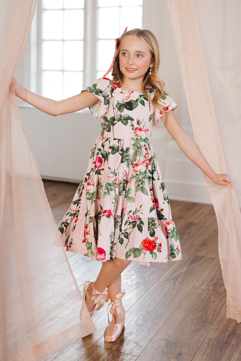 Mini Solange Dress in Pink Roses - Floral Summer Dress for Women | Perfect for Weddings, Parties & Date Nights - FINAL SALE