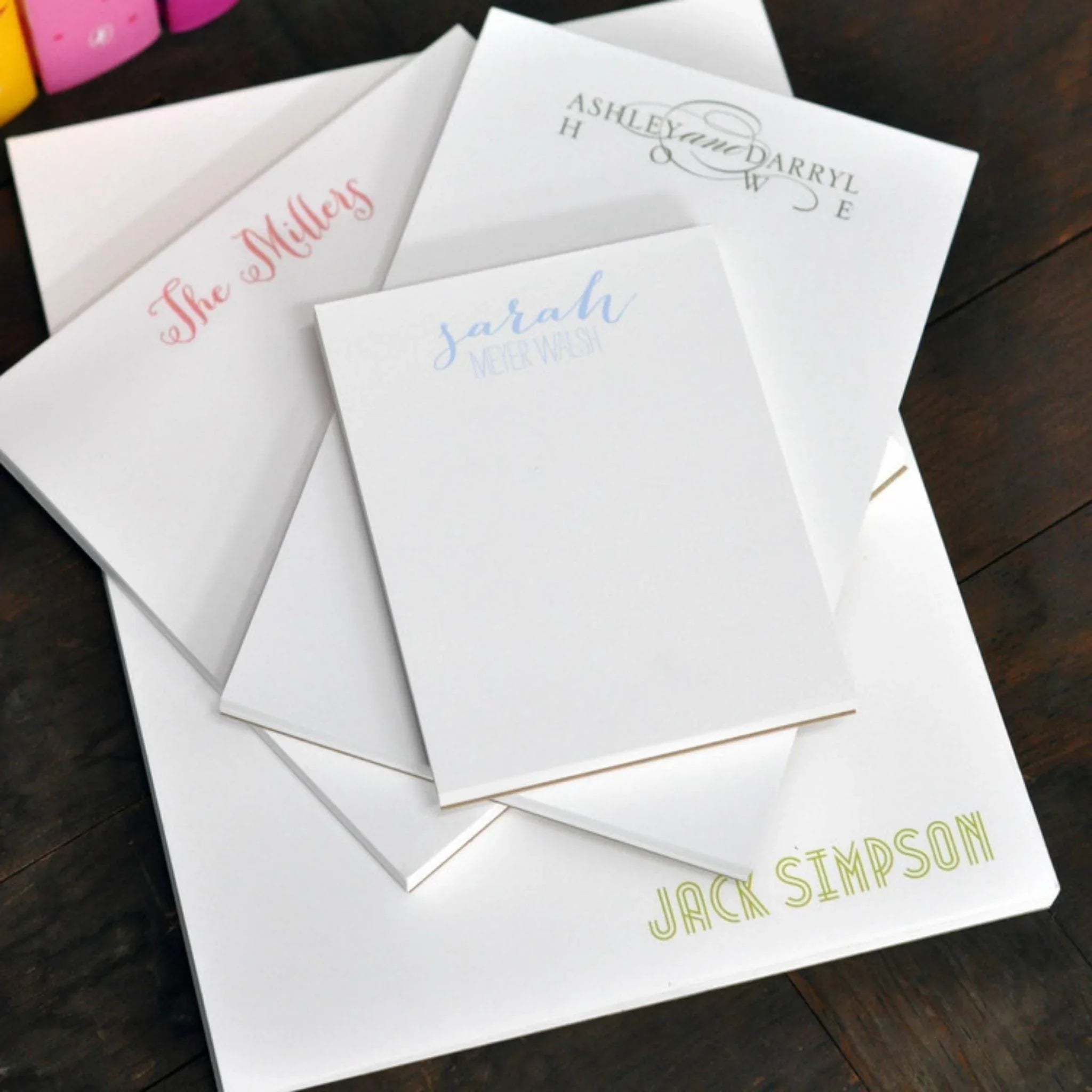Personalized Notepads Set - Custom Name & Design Notepads for Office, School & Home Use - Bulk Notepad Gift Idea for Students, Teachers & Professionals