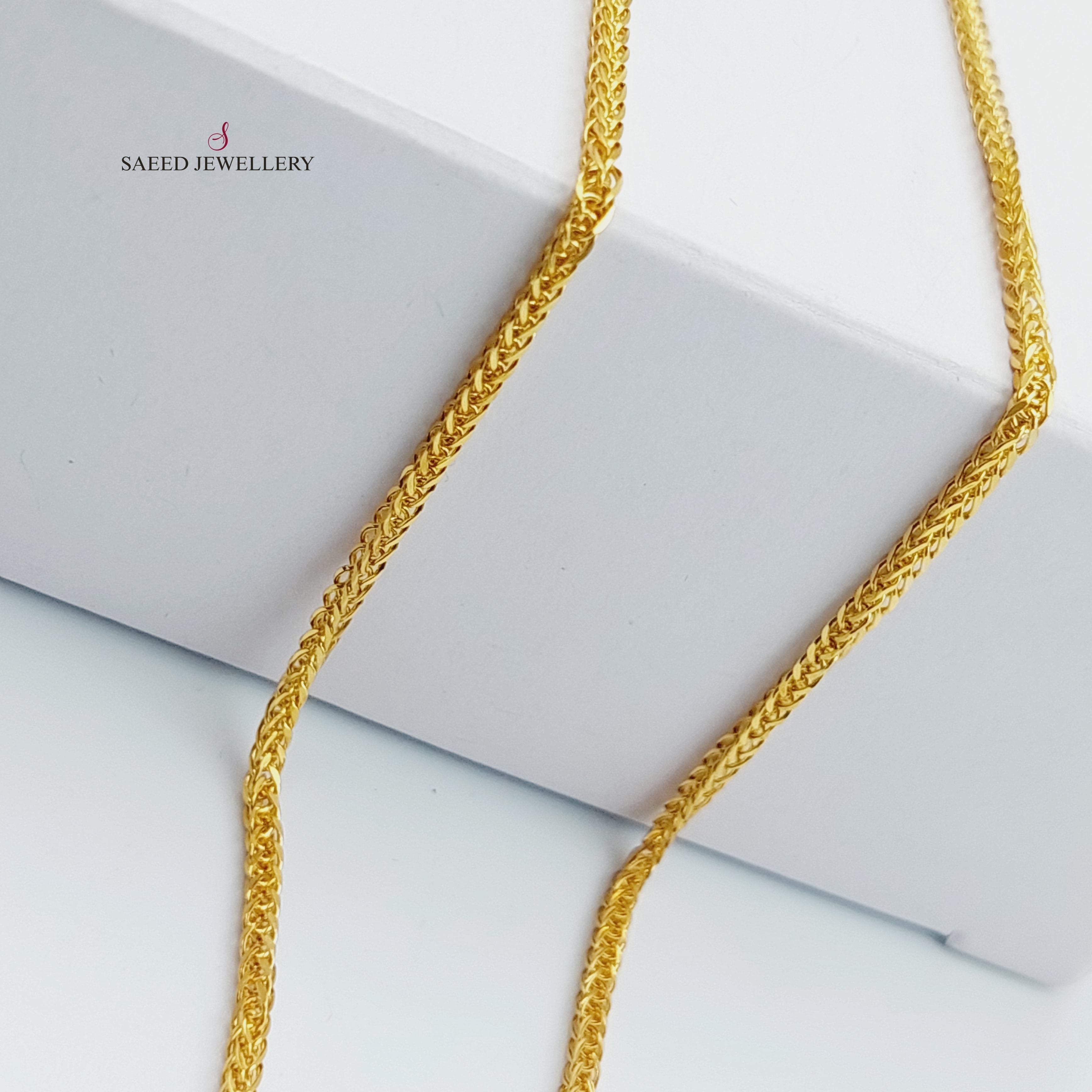 45cm Medium Thickness Franco Chain Necklace for Women - Dainty Gold Cuban Link Choker - Perfect for Layering, Everyday Wear & Special Occasions