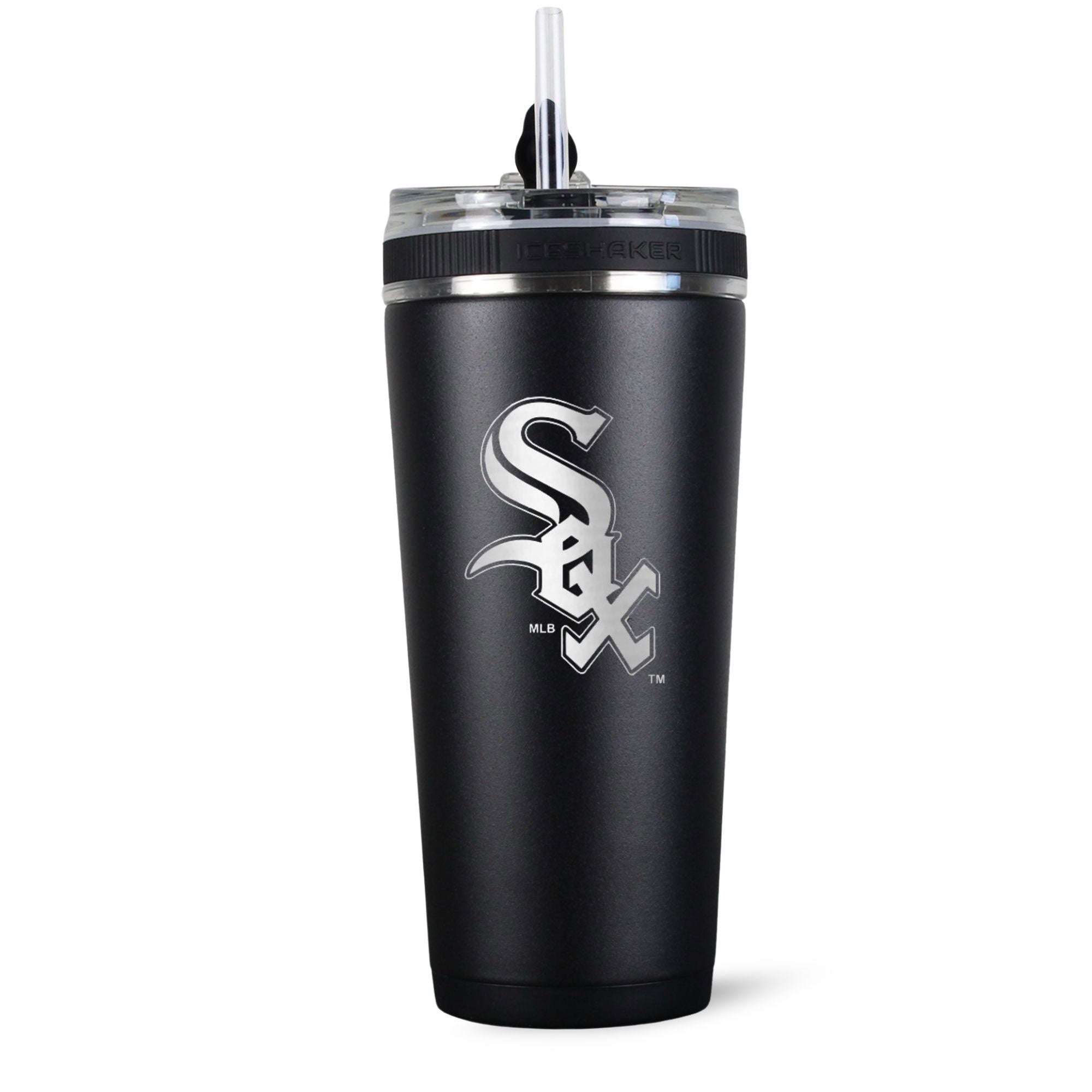 Official Chicago White Sox 26oz Flex Water Bottle - Insulated Stainless Steel Sports Bottle with Leakproof Lid for Baseball Fans, Gym, Workouts & Outdoor Activities