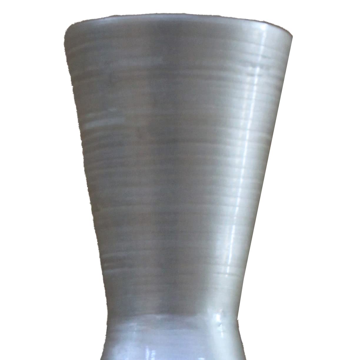 37 Inch Tall Bamboo Floor Vase - Modern Silver Large Flower Holder for Dining Room, Living Room & Entryway Decor | Perfect for Home, Office & Wedding Centerpieces