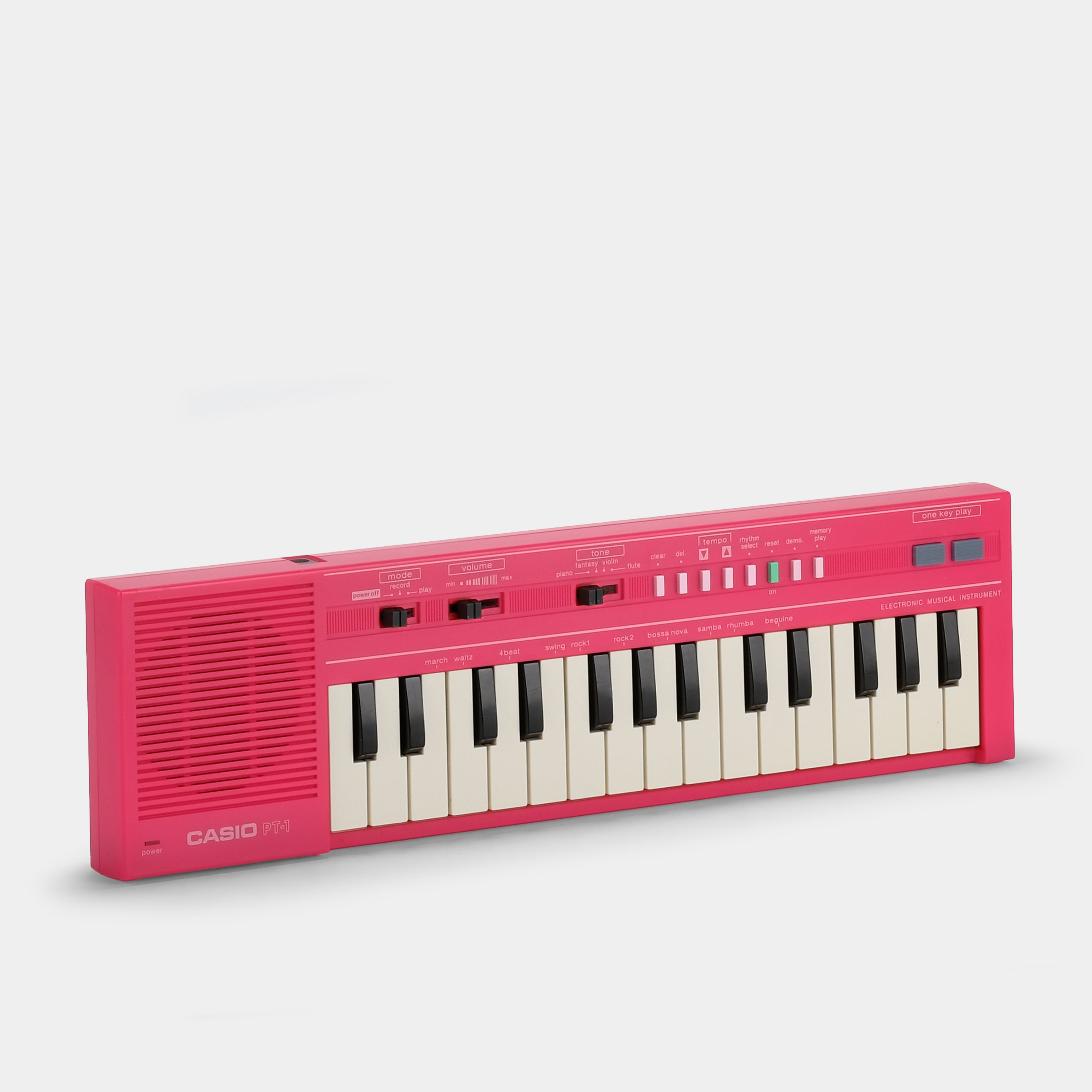 Casio PT-1 Pink 29-Key Mini Synthesizer Keyboard - Portable Electronic Piano for Beginners, Kids & Travel - Perfect for Home Practice, Music Lessons & On-the-Go Play