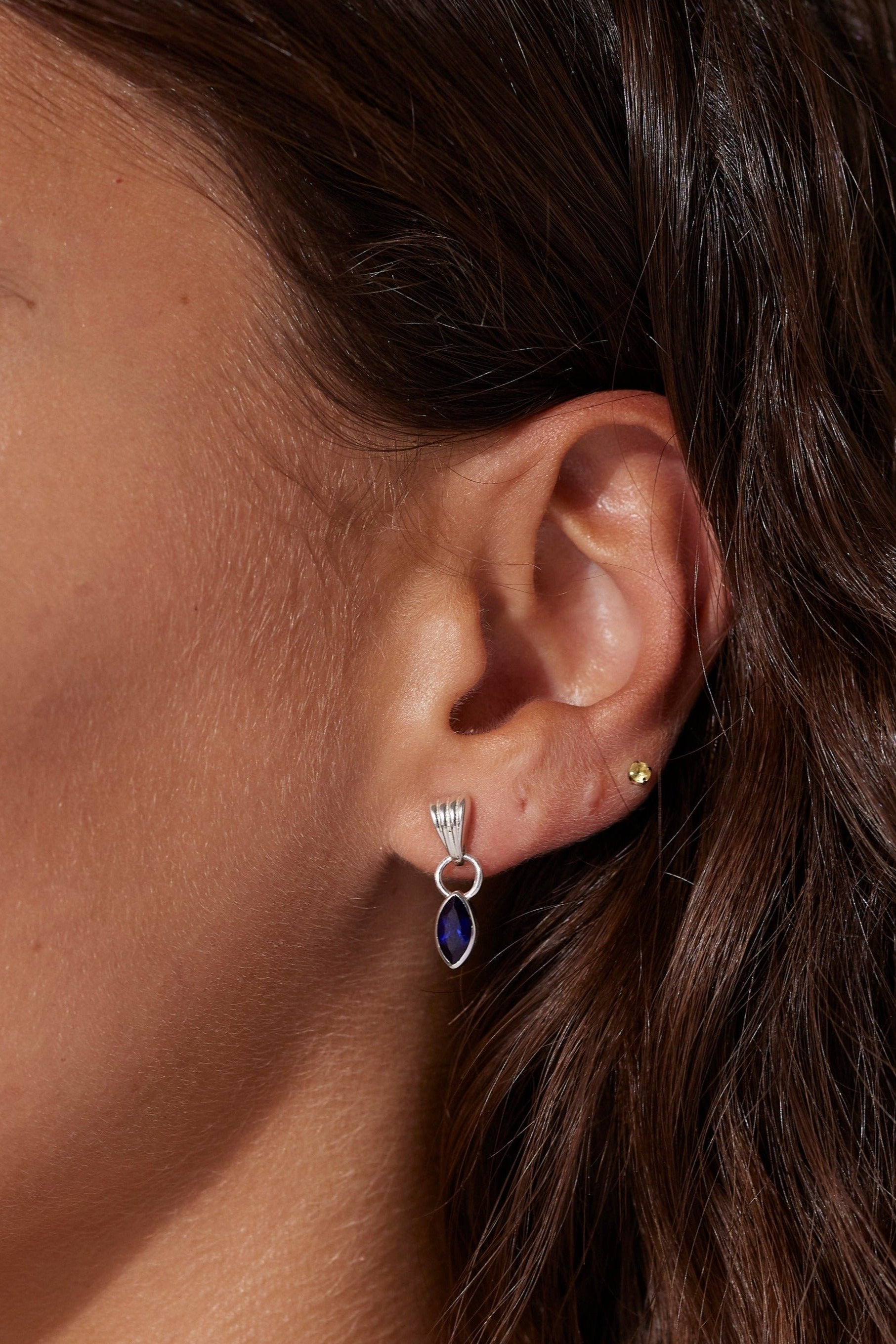 Camille Sapphire Silver Earrings for Women - Elegant Sterling Silver Jewelry with Genuine Sapphire Stones - Perfect for Weddings, Parties & Special Occasions