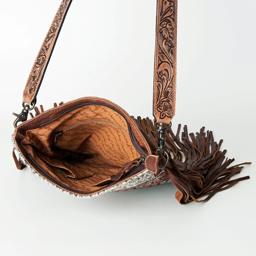 Handcrafted American Darling Genuine Leather Tooled Purse - Stylish Crossbody Bag for Women, Perfect for Daily Use, Travel & Special Occasions