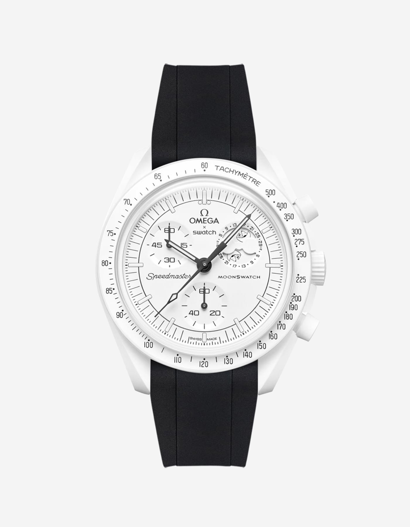 Original Omega X Swatch MoonSwatch Mission to Moonphase Rubber Watch Strap - Durable & Comfortable Replacement Band for Everyday Wear & Sports Activities