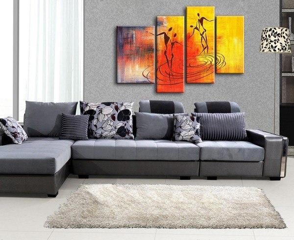 Abstract Love Painting - Large Acrylic Canvas Artwork for Bedroom Wall Decor | Modern Minimalist Home Art | Perfect for Living Room, Office & Gift Giving