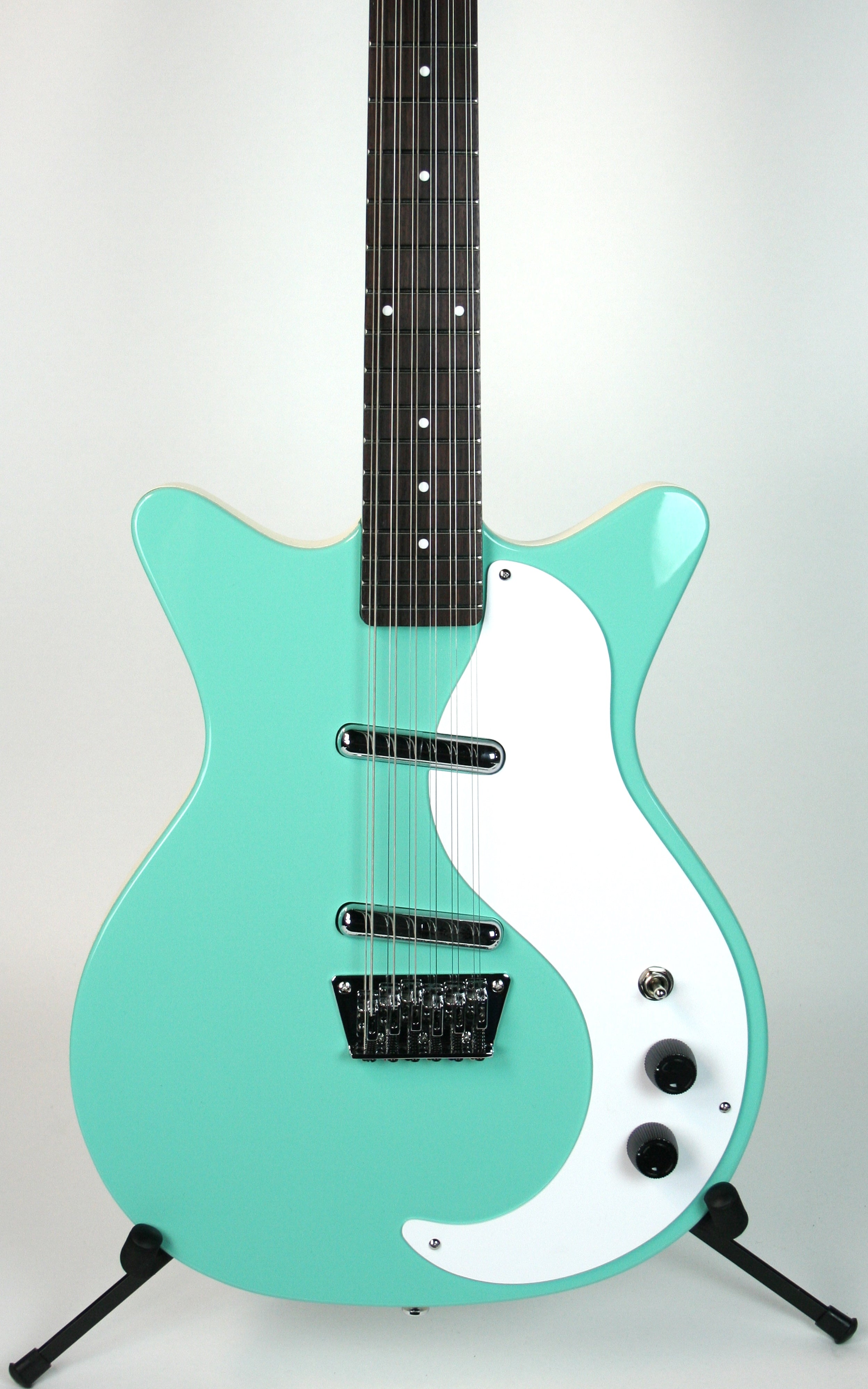 Danelectro '59 12-String Electric Guitar in Aqua Blue - Perfect for Rock, Blues & Vintage Music Performances