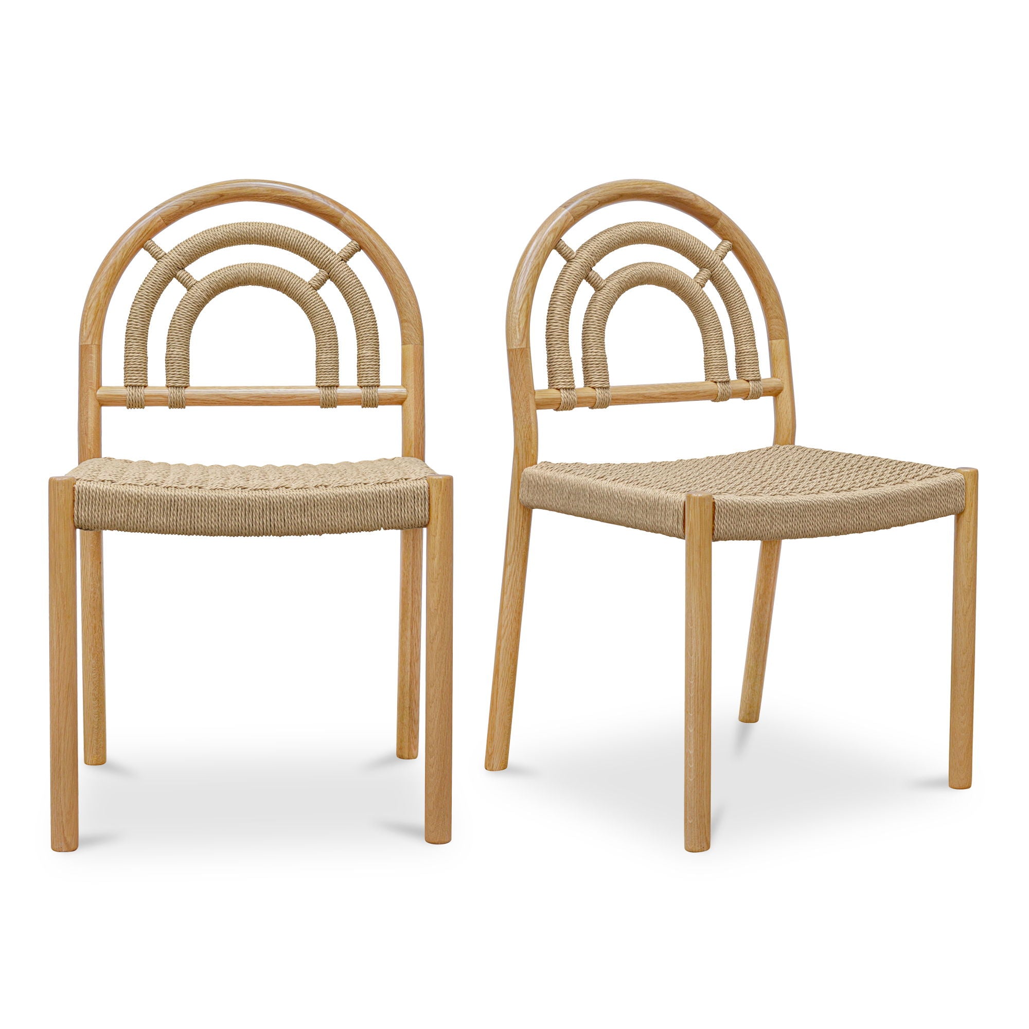 Avery Dining Chairs Set of 2 - Natural Wooden Kitchen Chairs for Dining Room, Breakfast Nook & Small Spaces - Comfortable & Stylish Seating Solution