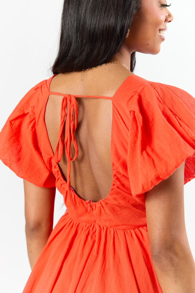 Almost Daylight Red Bubble Hem Mini Dress - Women's Flirty Party Dress for Night Out, Date Night & Special Occasions