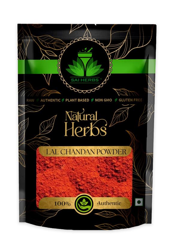 Pure & Natural SAI HERBS Red Sandalwood Powder (Lal Chandan Powder) - 1 KG for Skin Care, Aromatherapy & Spiritual Rituals
