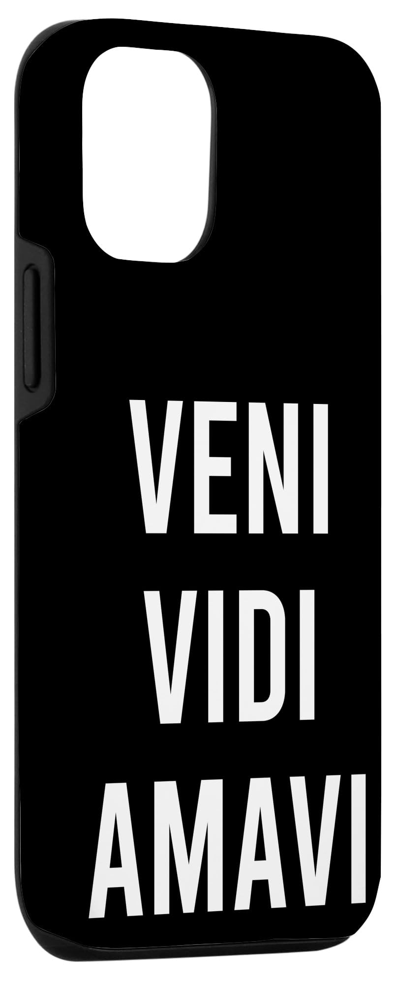 Veni Vidi Amavi iPhone 12/12 Pro Case - Retro Latin Phrase 'I Came I Saw I Loved' Protective Cover | Perfect Gift for Birthday, Anniversary & Valentine's Day | Durable & Stylish Phone Case for Daily Use