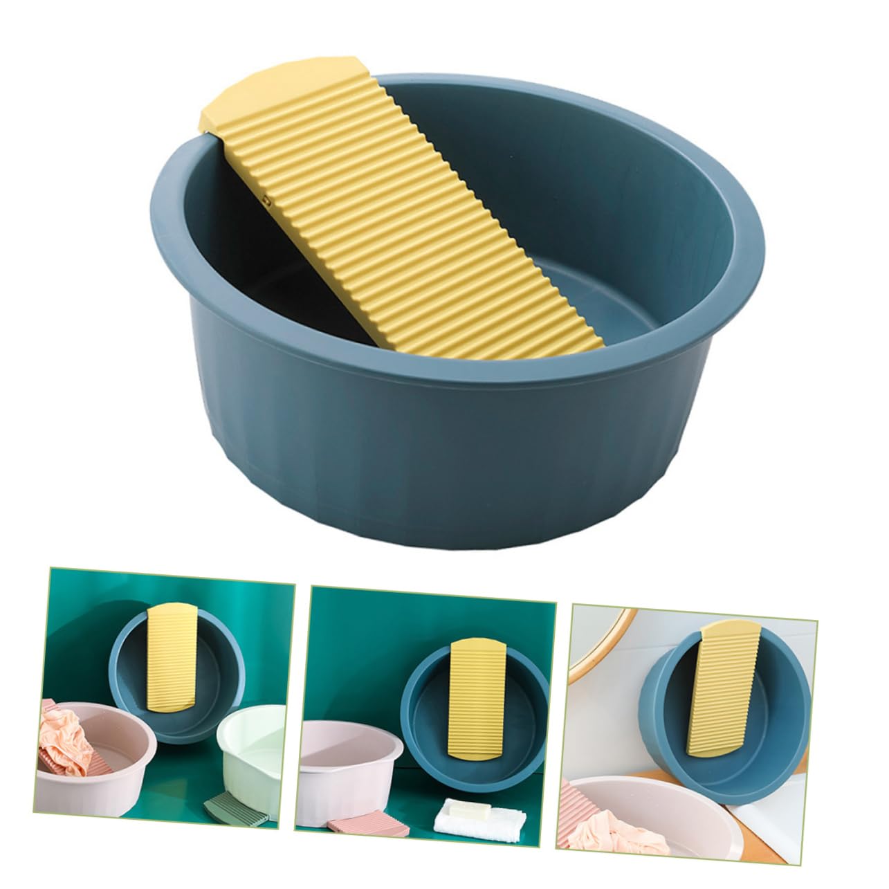 Portable ABS Laundry Wash Board & Multi-Purpose Cleaning Basin - Foldable Washing Board for Clothes, Foot Bath Tub, Hand Washing Station | Ideal for Camping, Travel, Small Apartments & Off-Grid Living