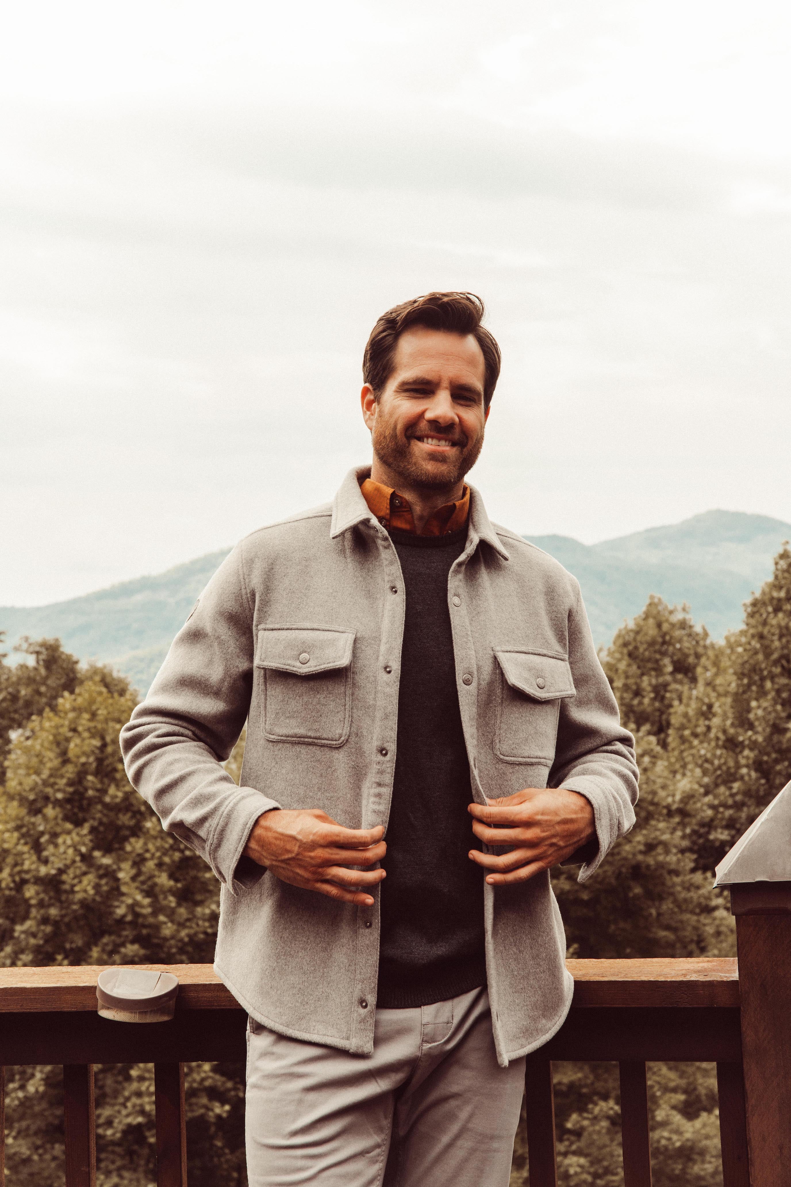 Dover Wool Shirt Jacket for Men - Warm Winter Fleece Lined Plaid Shirt Jacket - Outdoor Hiking, Camping & Casual Wear