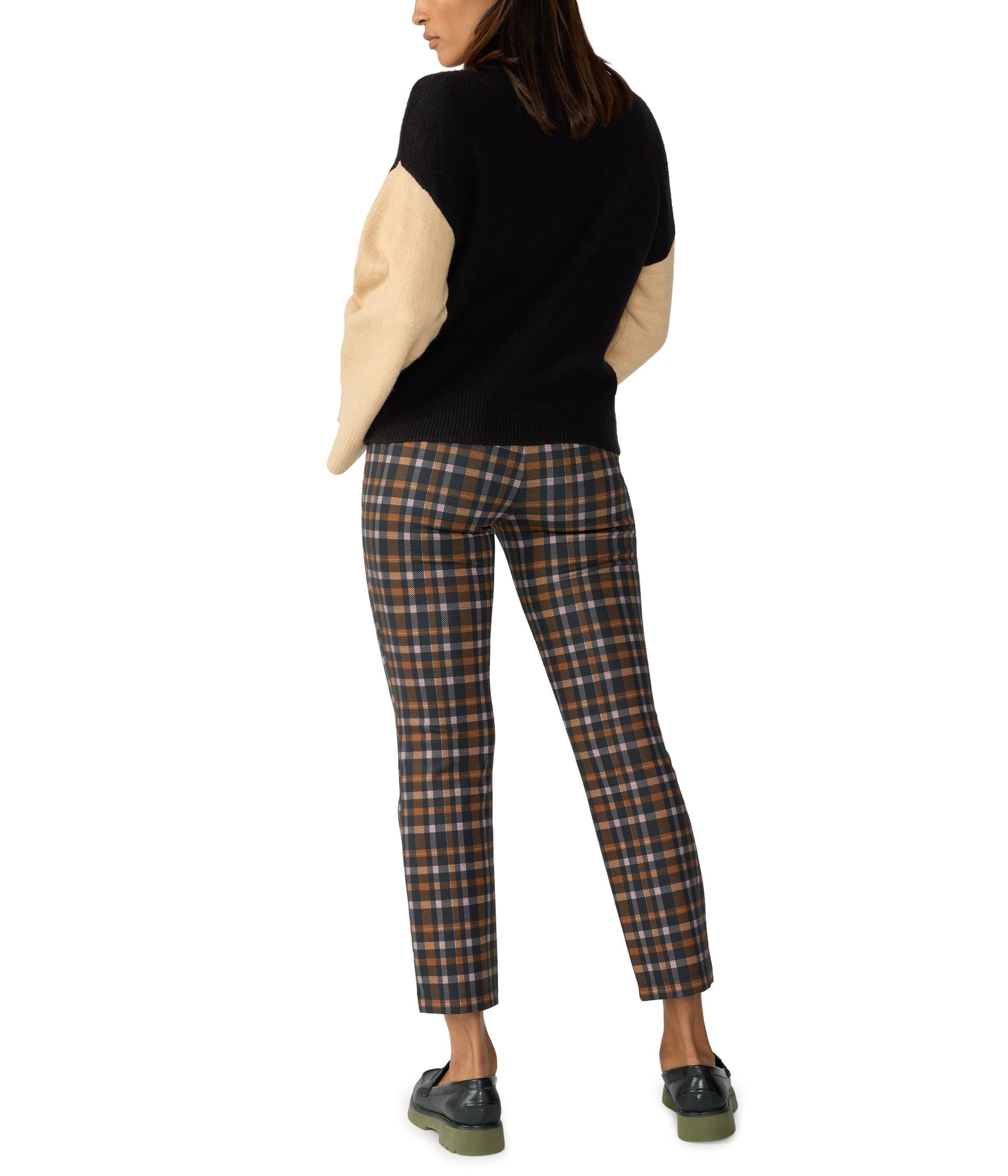 Sanctuary Women's Carnaby Plaid Kick Cropped Pants - Stylish Casual & Office Wear for Women | Comfortable Stretch Fabric for Work, Travel & Everyday Outfits