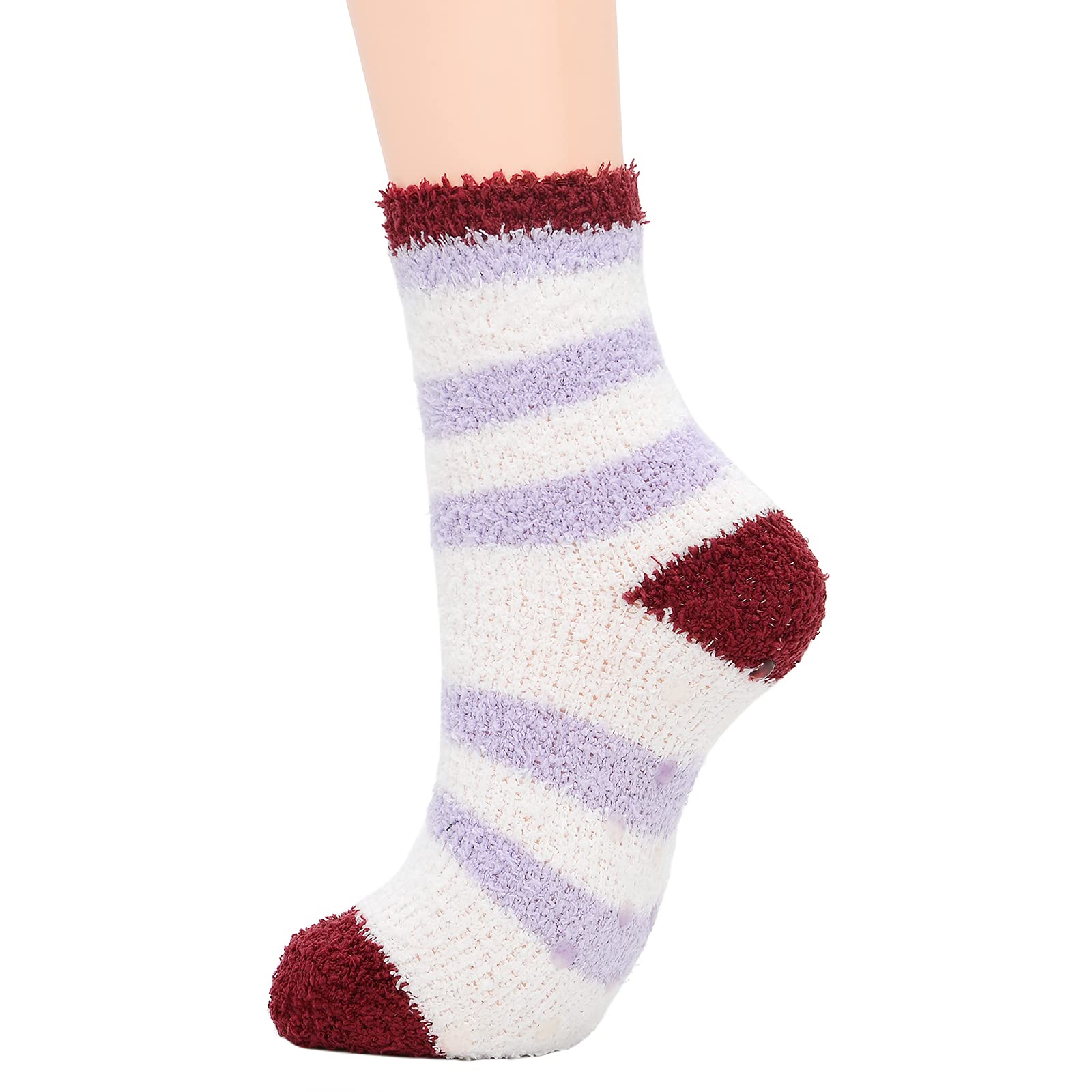 Women's Fuzzy Warm Winter Socks - Cozy Fluffy Non-Slip Socks for Athletes, Outdoor Sports & Home Wear - Perfect for Running, Yoga, Lounging & Cold Weather Comfort