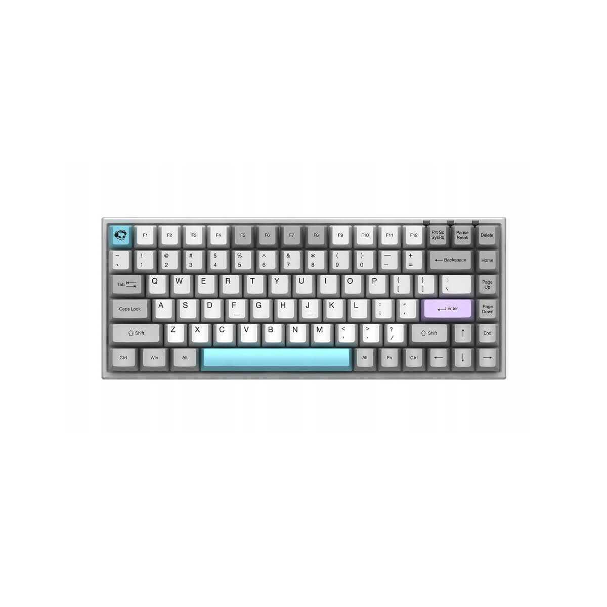 Akko 3084B Wireless Mechanical Keyboard - Silent Muted Gray RGB, Hot Swappable with CS Jelly Purple Switches | Perfect for Gaming, Office & Typing Enthusiasts
