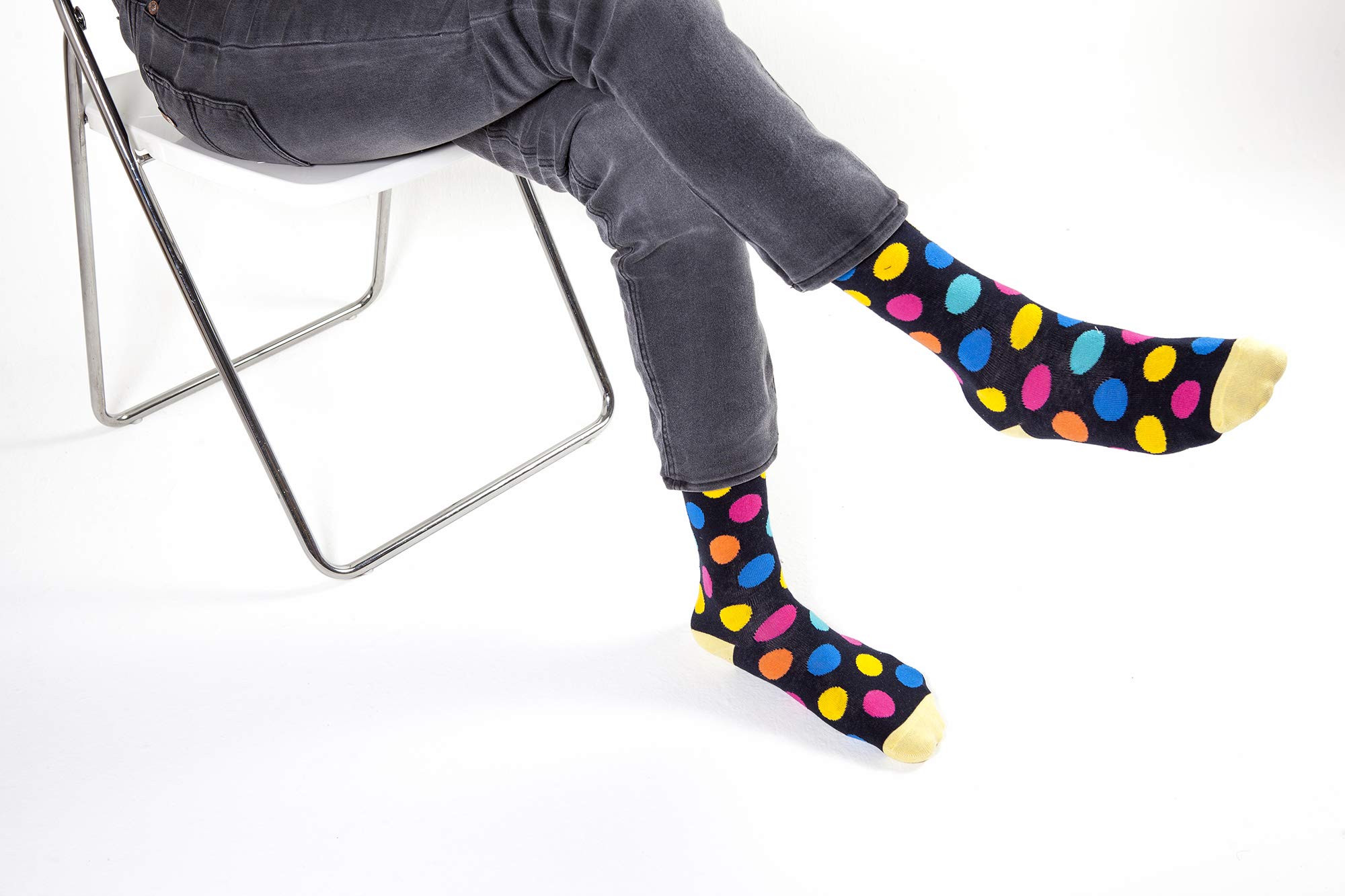 Men's 5-Pack Luxury Colorful Cotton Novelty Dress Socks Gift Box - Fun & Stylish for Work, Parties & Gifts