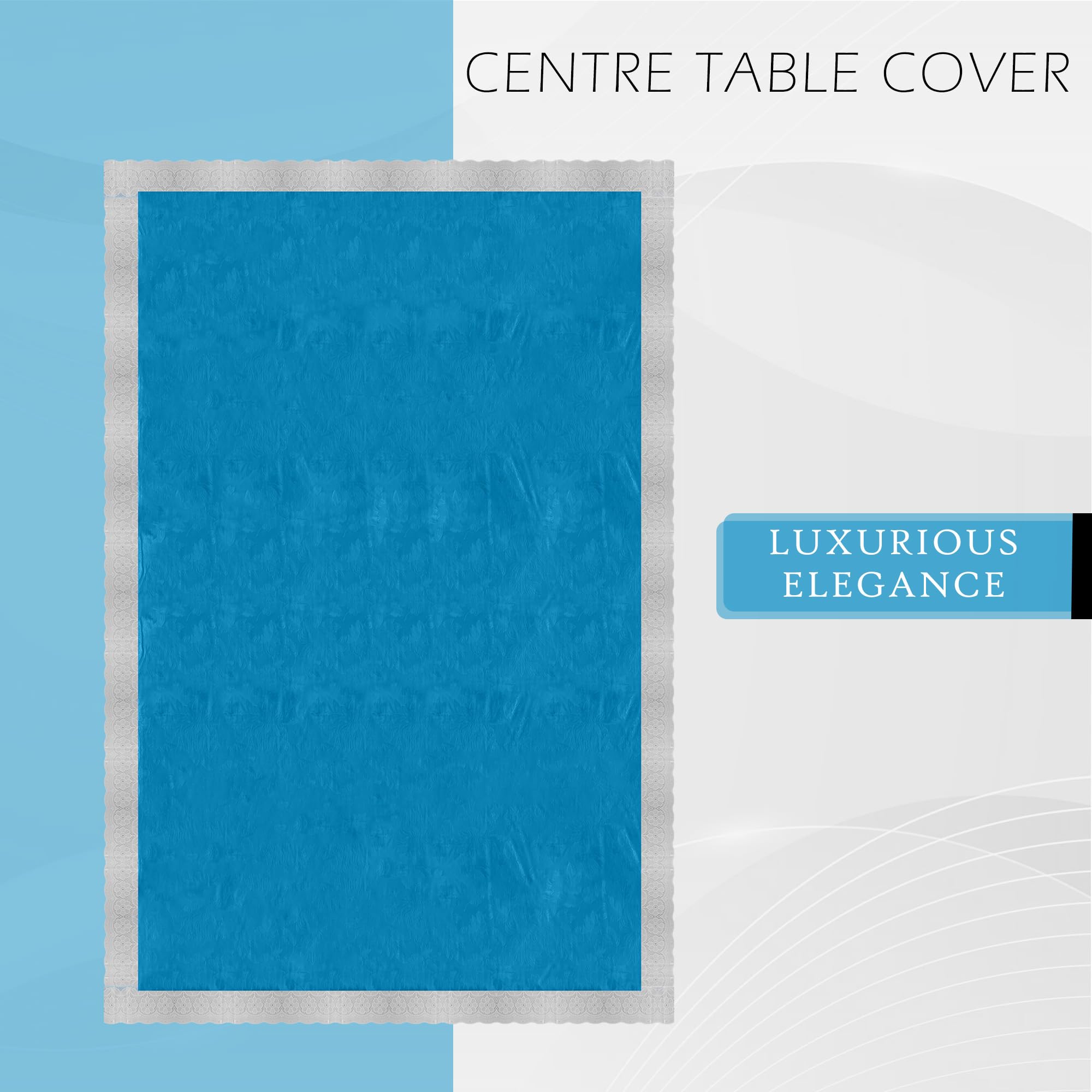 Kuber Industries 40x60 Inch PVC Table Cover - Waterproof Decorative Tablecloth for Kitchen, Dining, Tea Table | 4-Seater Self-Design Green Tabletop Protector | Perfect for Indoor & Outdoor Use, Parties, Daily Dining Protection