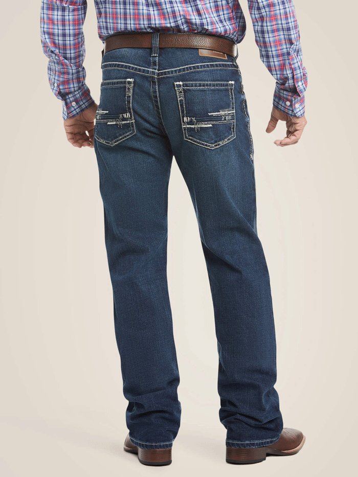Ariat Men's M4 Low Rise Adkins Boot Cut Jean Turnout - Durable Work & Casual Denim for Cowboy, Ranch & Outdoor Activities