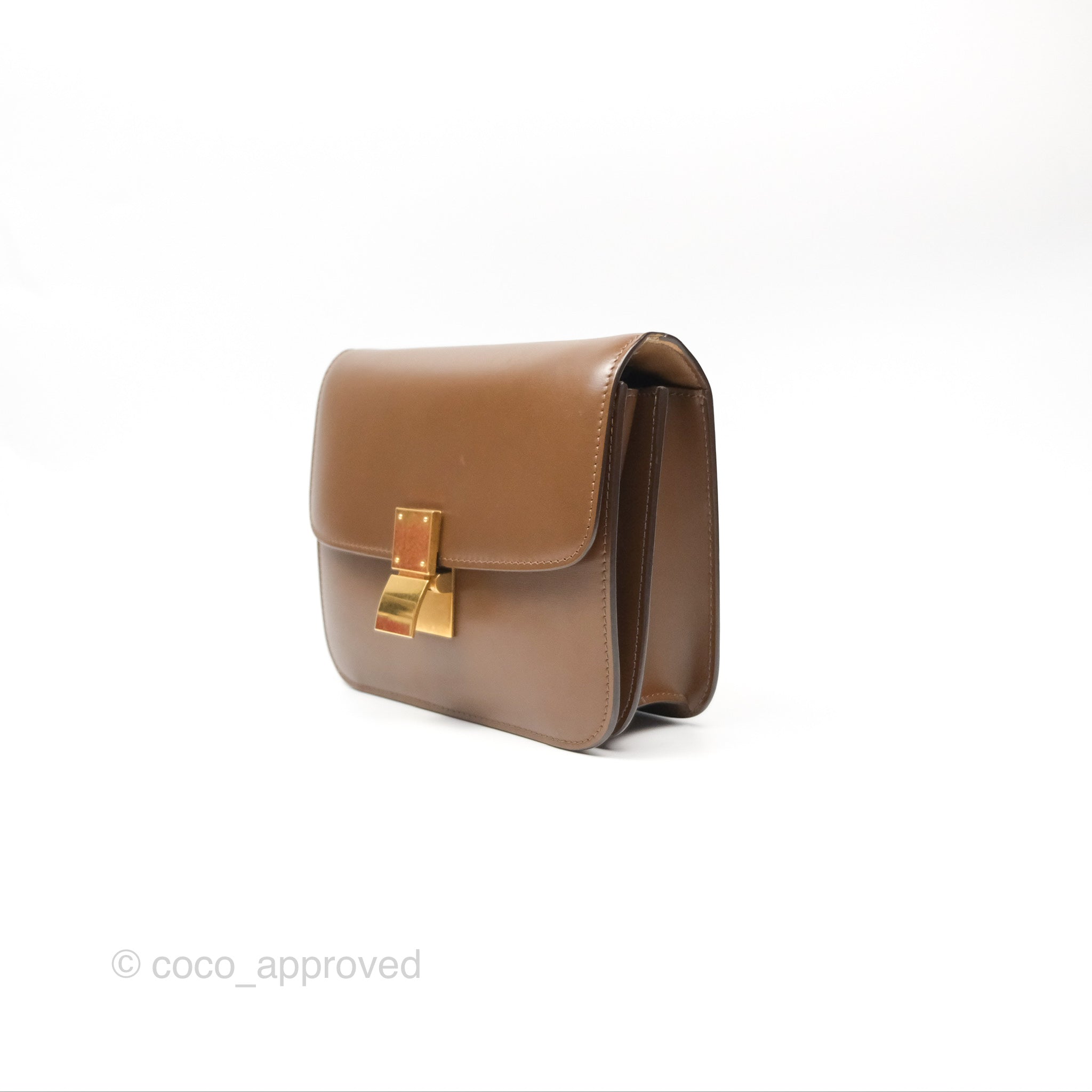 Celine Teen Classic Box Bag in Caramel Box Calfskin Leather - Perfect for Work, Travel & Everyday Luxury