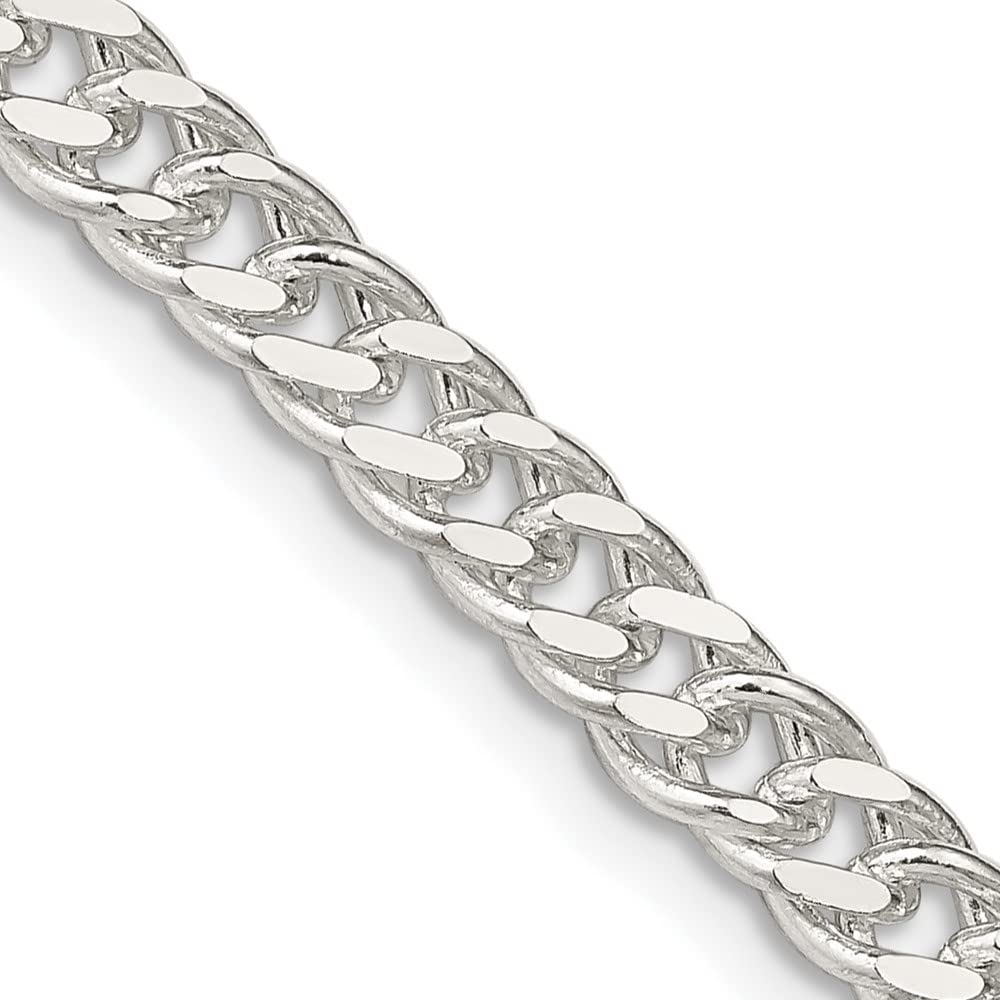 Sterling Silver 5.5mm Rambo Chain Necklace for Men - Diamond2Deal Durable & Hypoallergenic Jewelry - Perfect for Gifts, Everyday Wear & Special Occasions