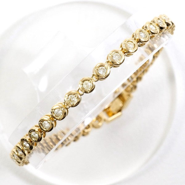 18K Yellow Gold Diamond Bracelet for Women - Elegant Tennis Bracelet with Real Diamonds - Perfect for Weddings, Anniversaries & Special Occasions
