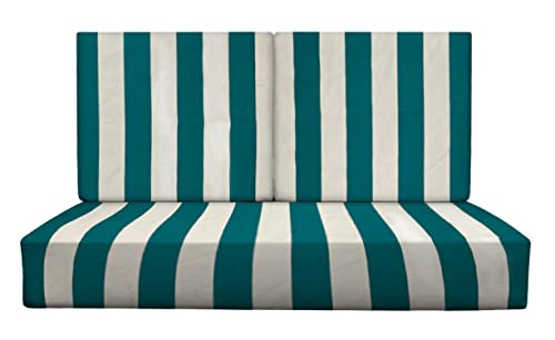 Peacock & White Cabana Stripe