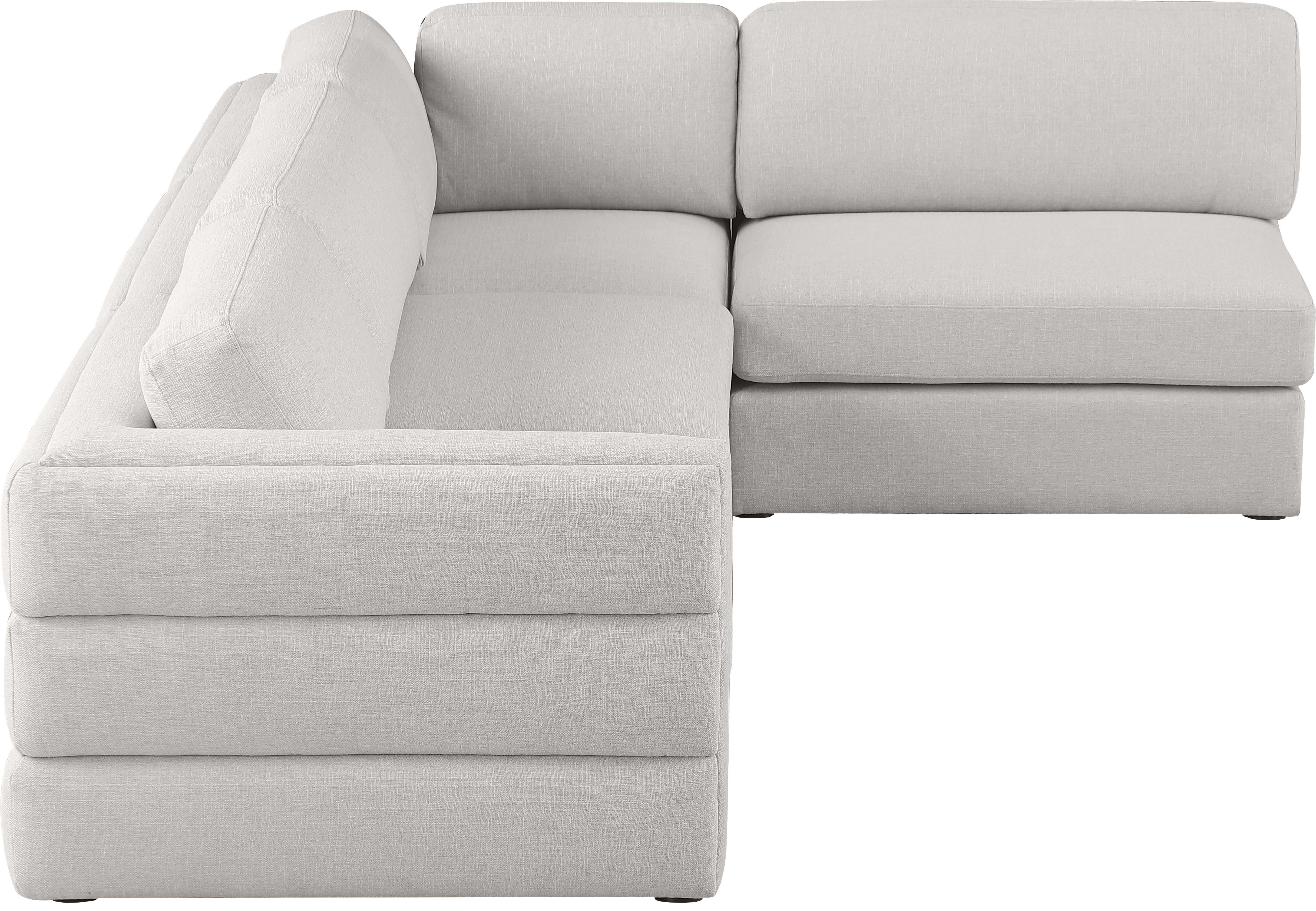 Beckham Durable Linen Textured Fabric Modular Sectional Sofa - Modern Living Room Furniture for Home Theater & Family Gatherings