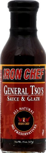 Iron Chef General Tso Sauce 15.0 oz - Authentic Chinese Stir Fry Sauce (Pack of 6) - Perfect for Chicken, Tofu & Vegetable Dishes