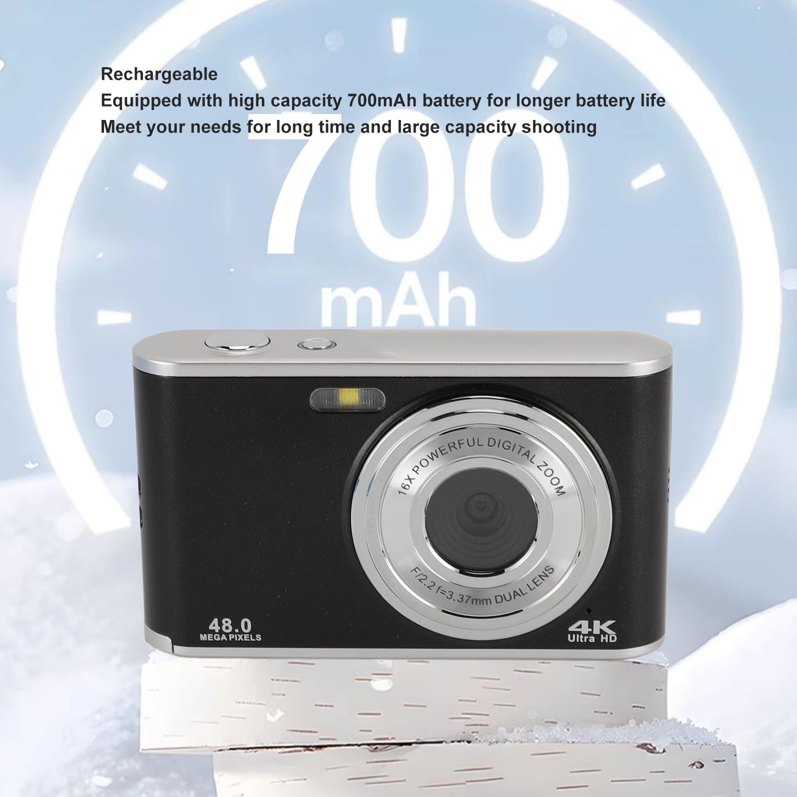 4K Digital Camera 48MP Autofocus Vlogging Camera with 2.8