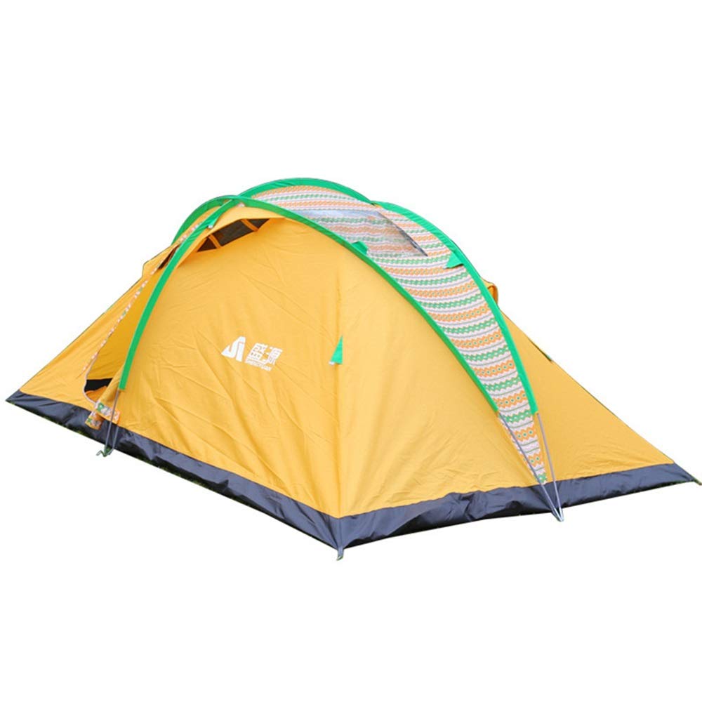 Outdoor Camping Tent with Carry Bag - Lightweight Waterproof River Camping Tent for Hiking & Backpacking (Yellow, One Size) - Perfect for Family Camping, Beach Trips & Outdoor Adventures