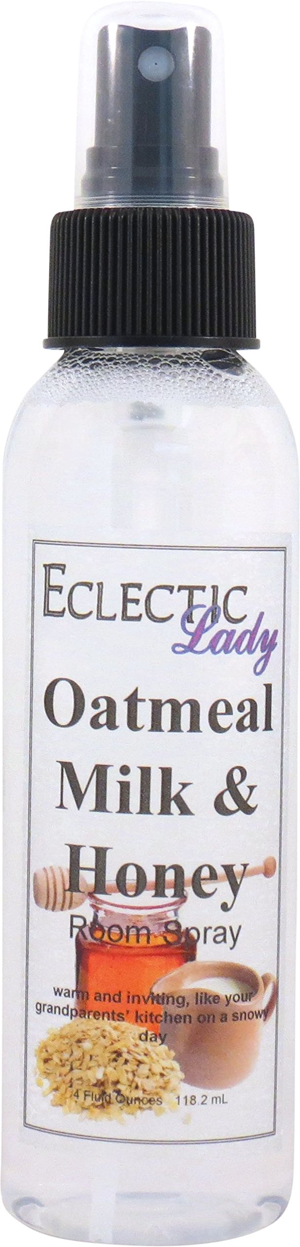 Oatmeal Milk & Honey Room Spray - 2oz Natural Fragrance Mist for Home, Office & Bedroom | No Artificial Colors, Parabens or Preservatives | Relaxing Aromatherapy & Stress Relief
