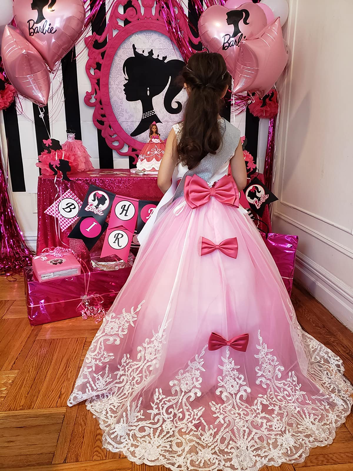 Princess Lilac Long Girls Pageant Dresses | Kids Prom Puffy Tulle Ball Gown | Formal Occasions & Special Events