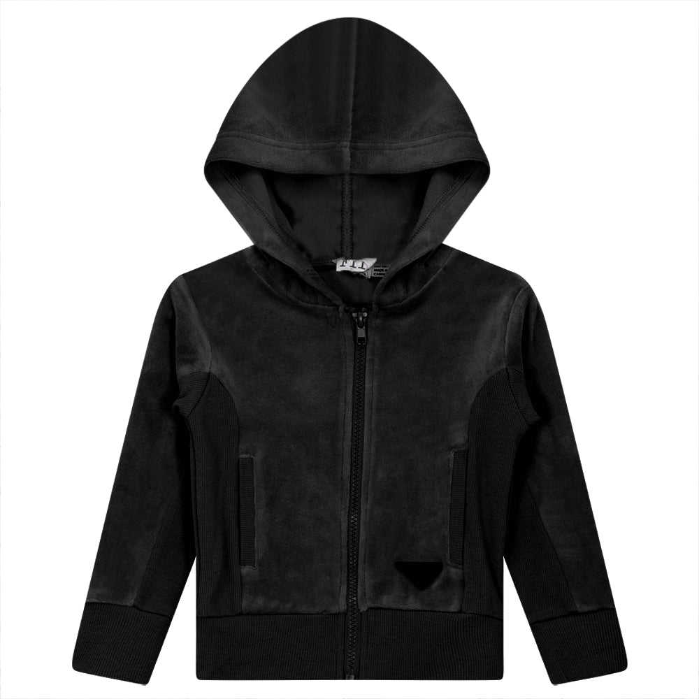 FYI Black Velour Hoodie for Men & Women | Soft & Comfortable Pullover | Perfect for Casual Wear, Lounge & Street Style