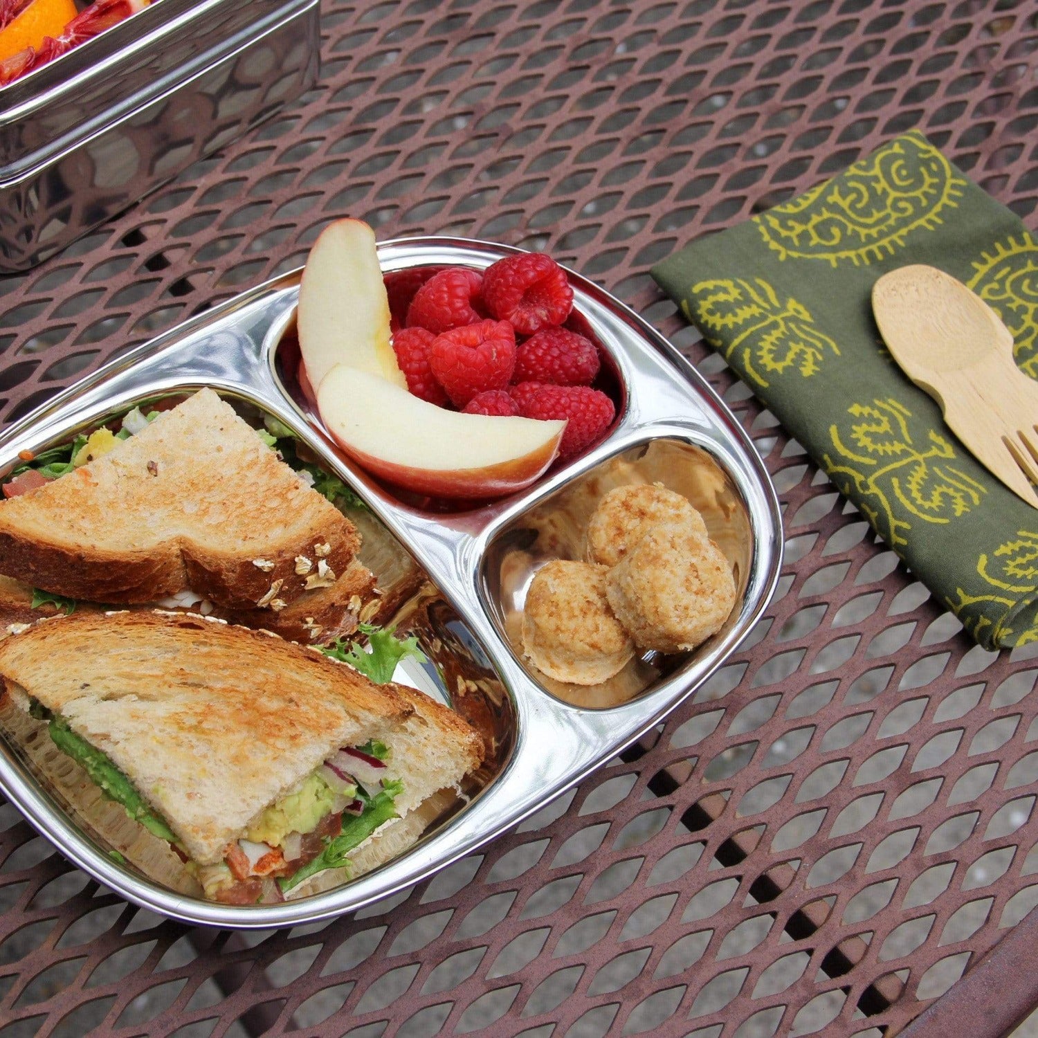 Eco-Friendly Lunch Box with Compartments | Reusable Camping Tray for Outdoor Picnics, Hiking & Travel | BPA-Free Food Storage Container